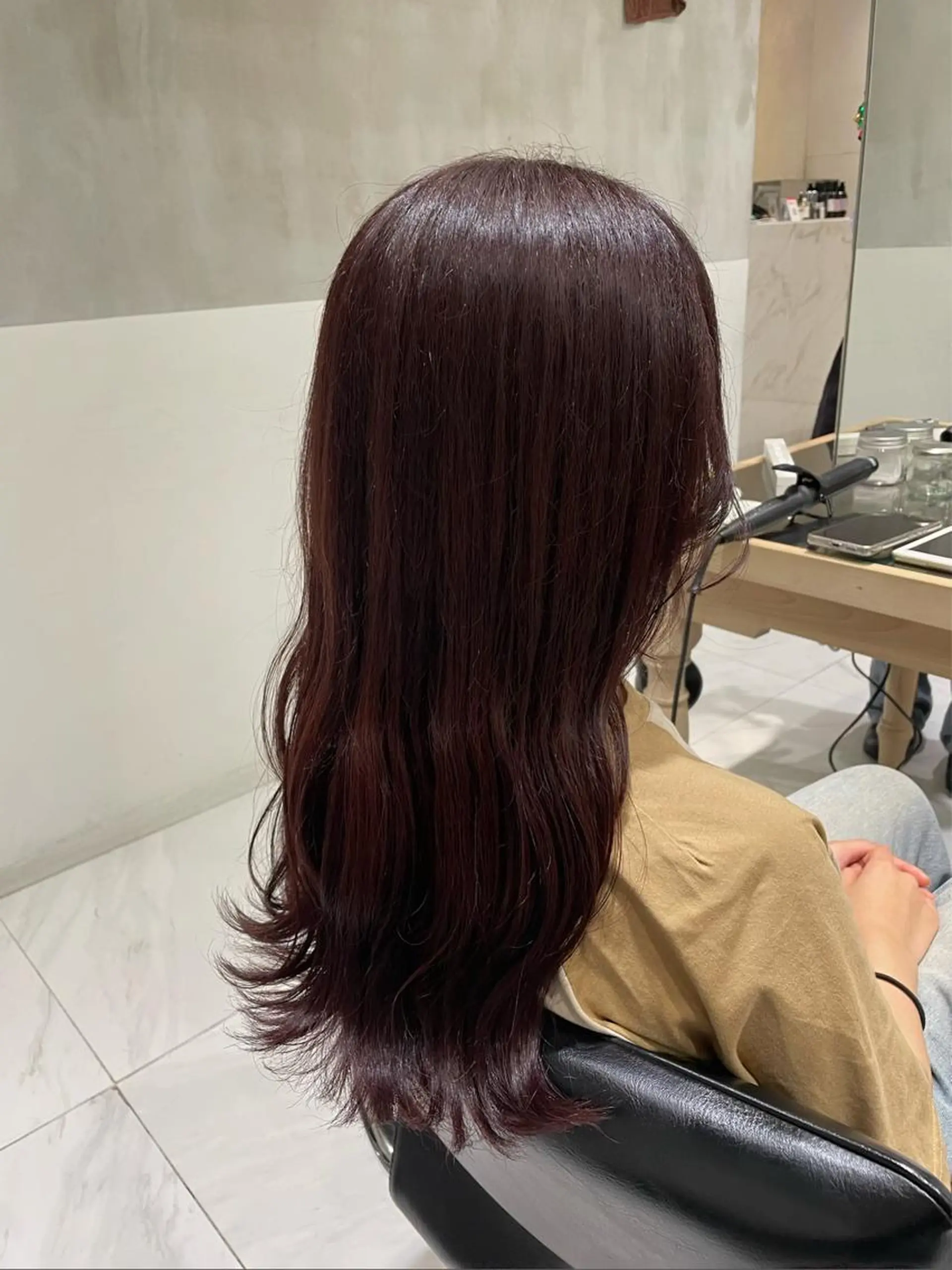 ロング ヘアカラー 似合わせカットカラー 💎モエのヘアスタイル