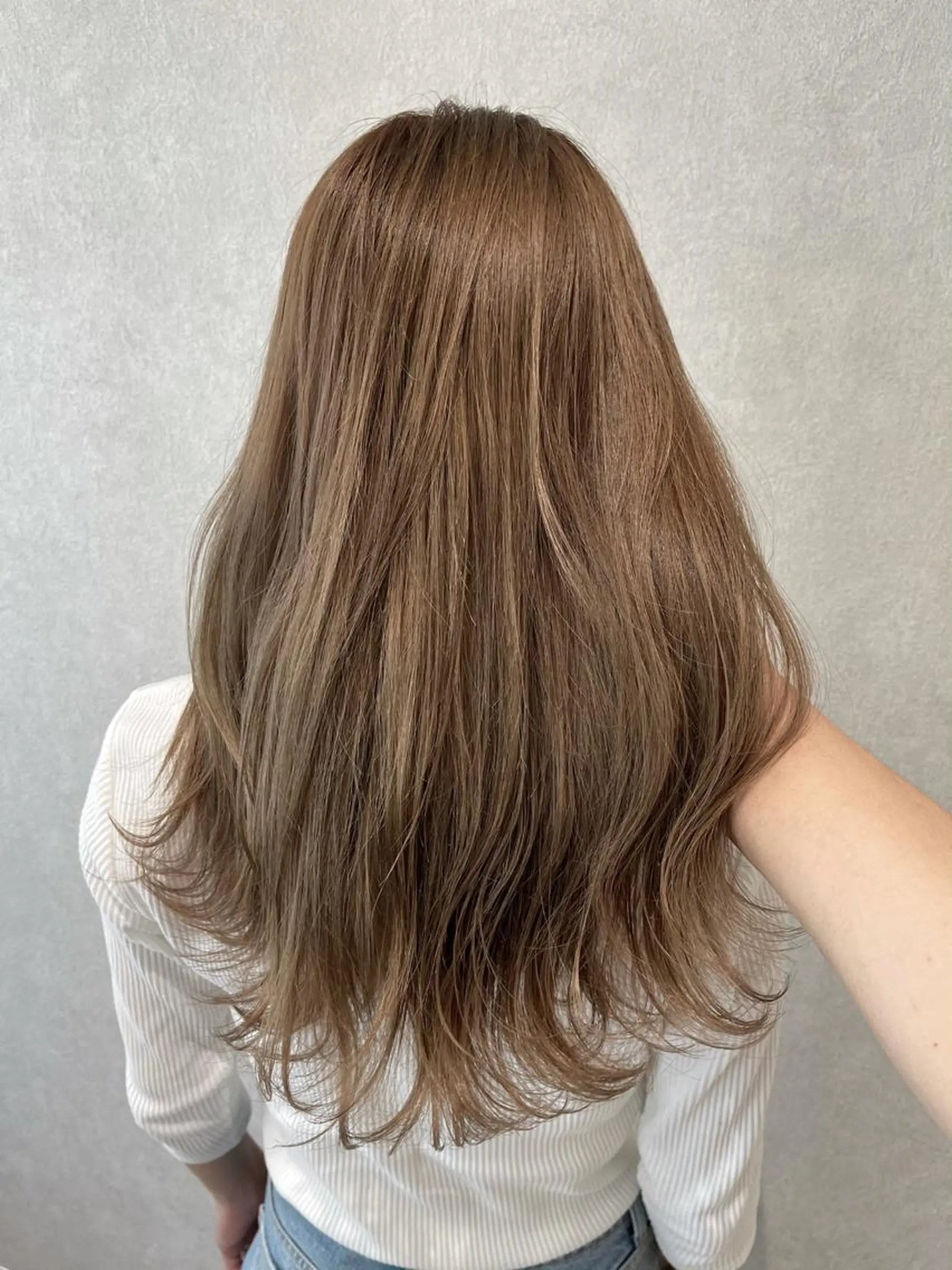 セミロング カラー ブリーチ La fith hair letter所属・Lafith住道 TATSUYAのヘアスタイル