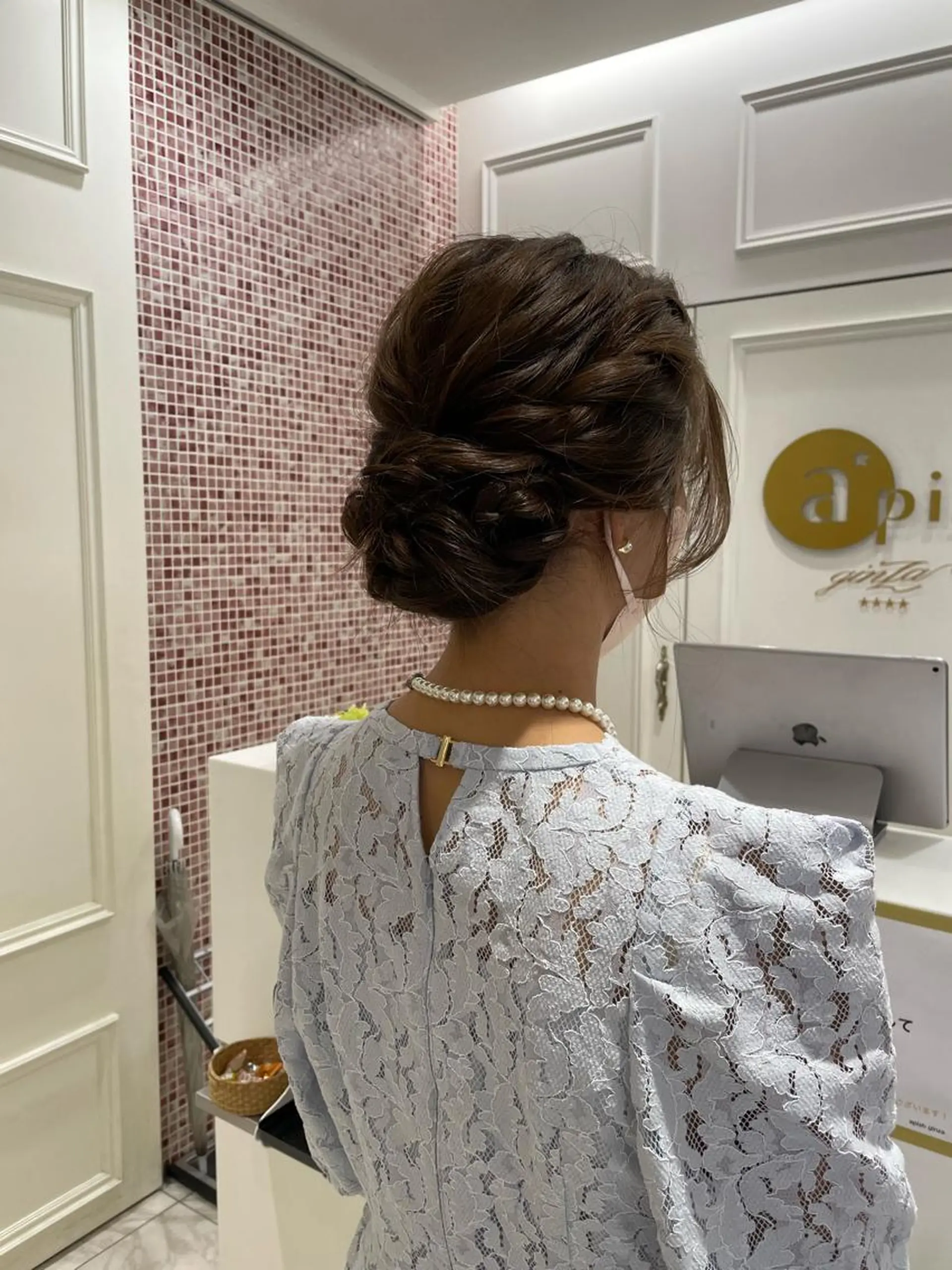 セミロング ヘアセット 韓国風パーマ/ヘア セット/店長みづきのヘアスタイル