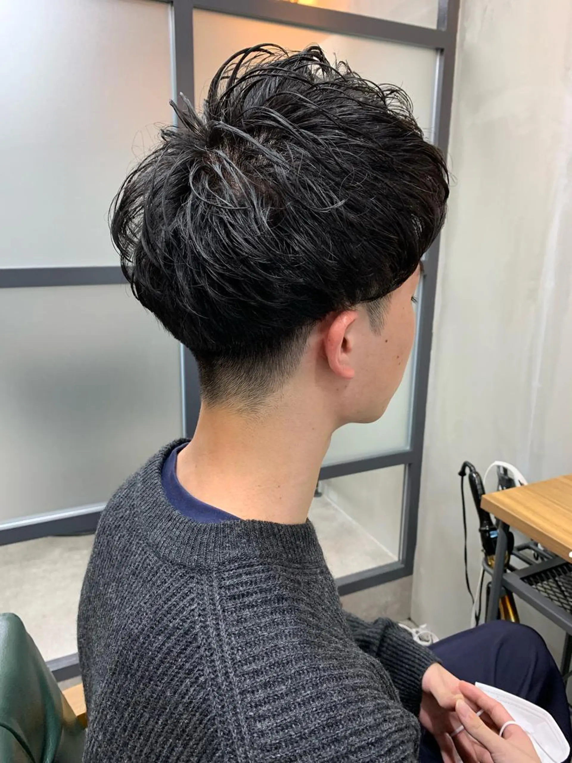 ショート パーマ メンズ カット パーマ 【S.BROOM】 店長　西川徹のヘアスタイル