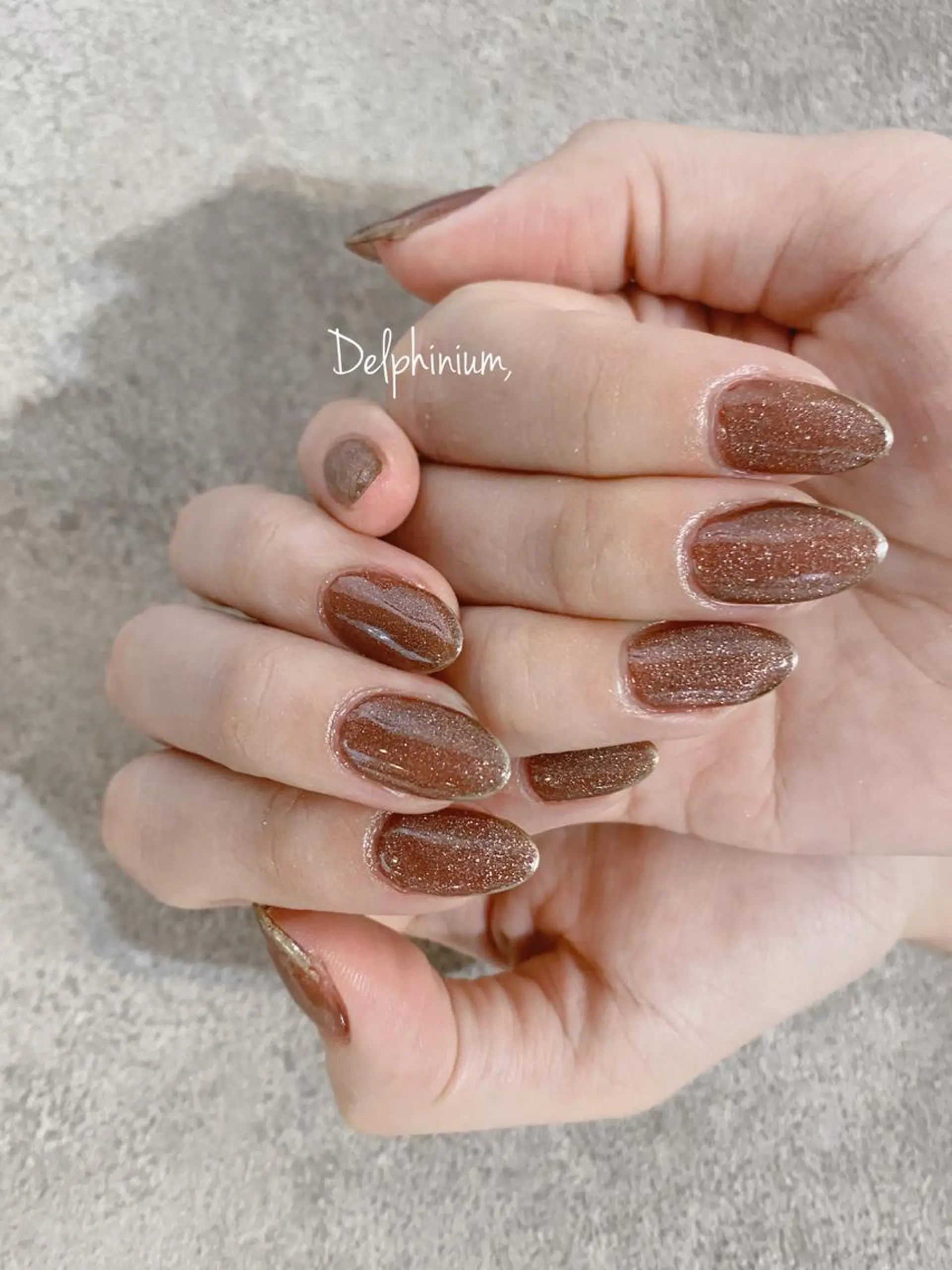 ネイル ラメ(グリッター) マグネットネイル ハンドネイル 岡本 友恵のネイルデザイン