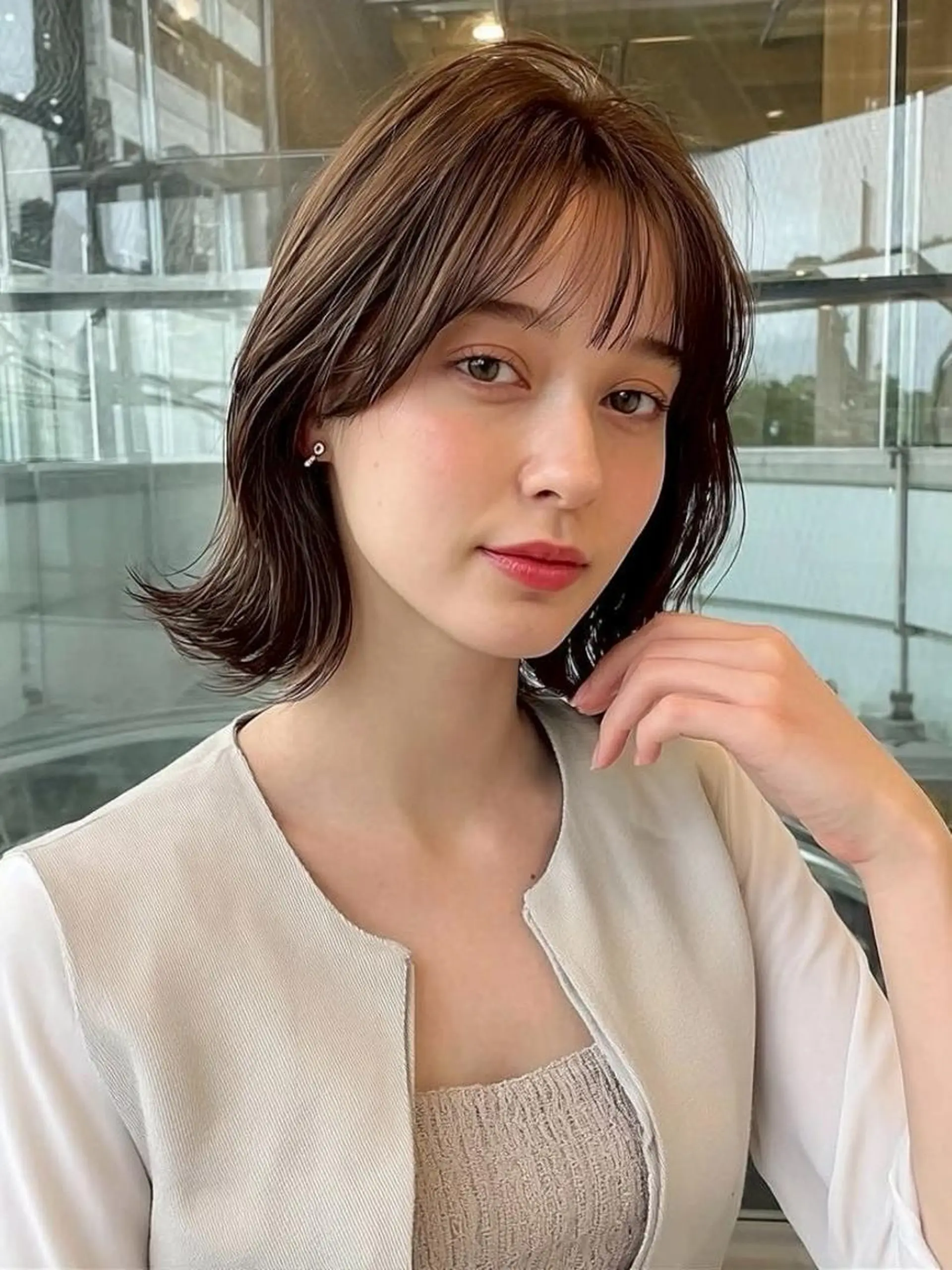 ロング ヘアアレンジ 髪質改善 韓国風ヘア レイヤーカット 似合わせカット シースルーバング カット ヘアカラー Ayumu🦊 /京都/西院のヘアスタイル