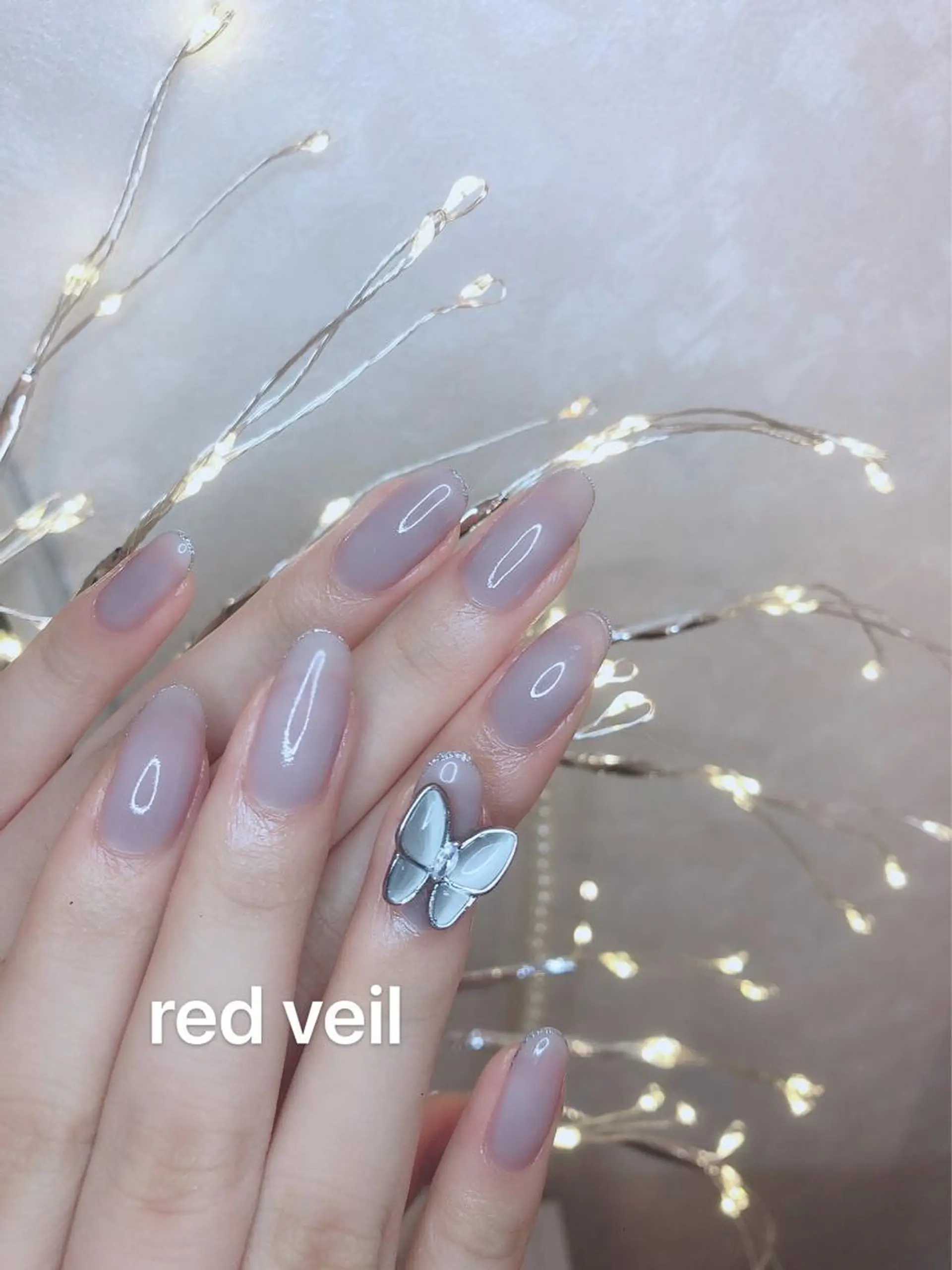 セミロング ネイル ワンカラーネイル 長さ出し専門 nynaのネイルデザイン