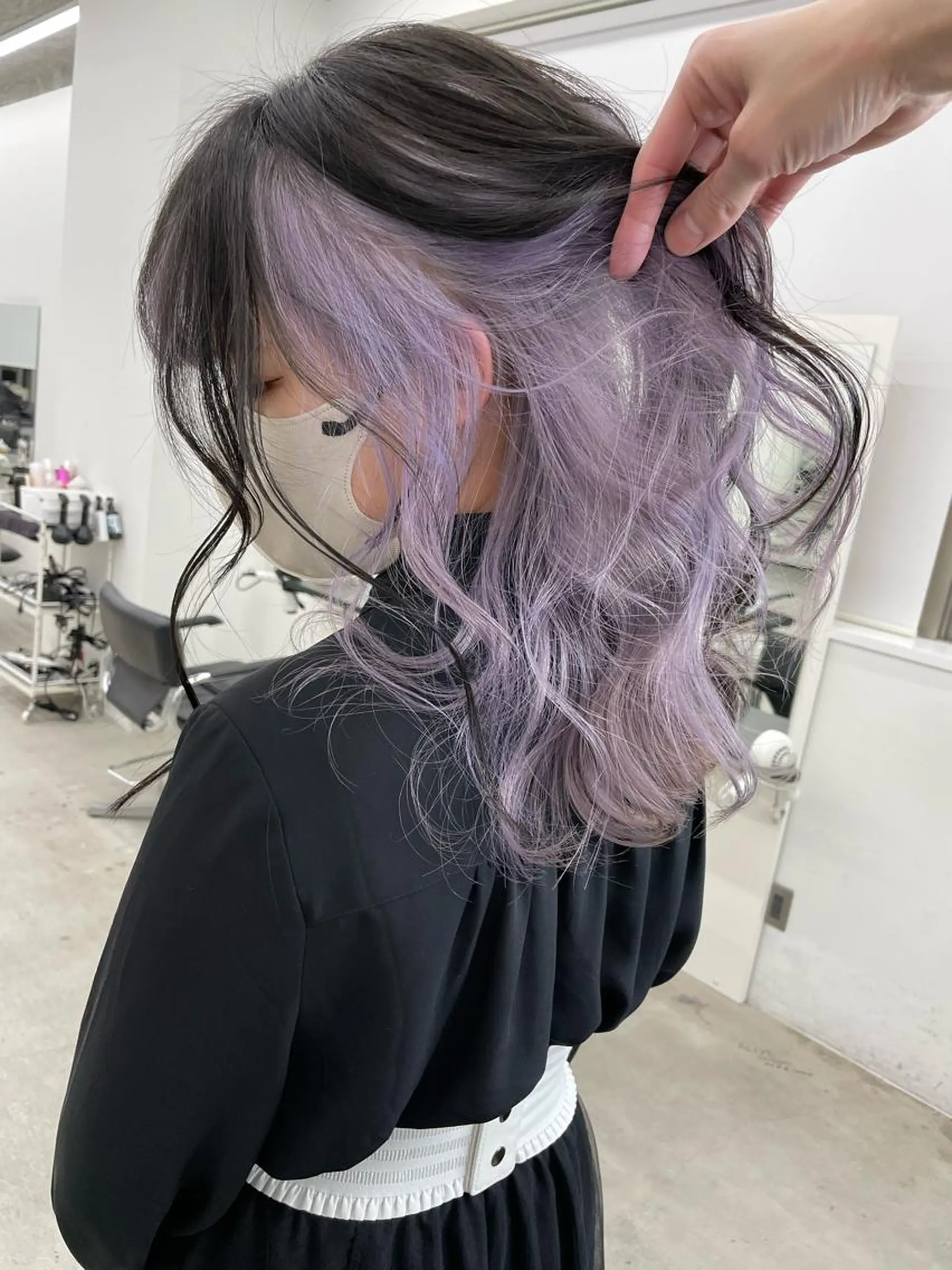 ロング LINOET名古屋所属・ダブルカラー🩶上村 純妃🩶名駅徒歩5分のヘアスタイル