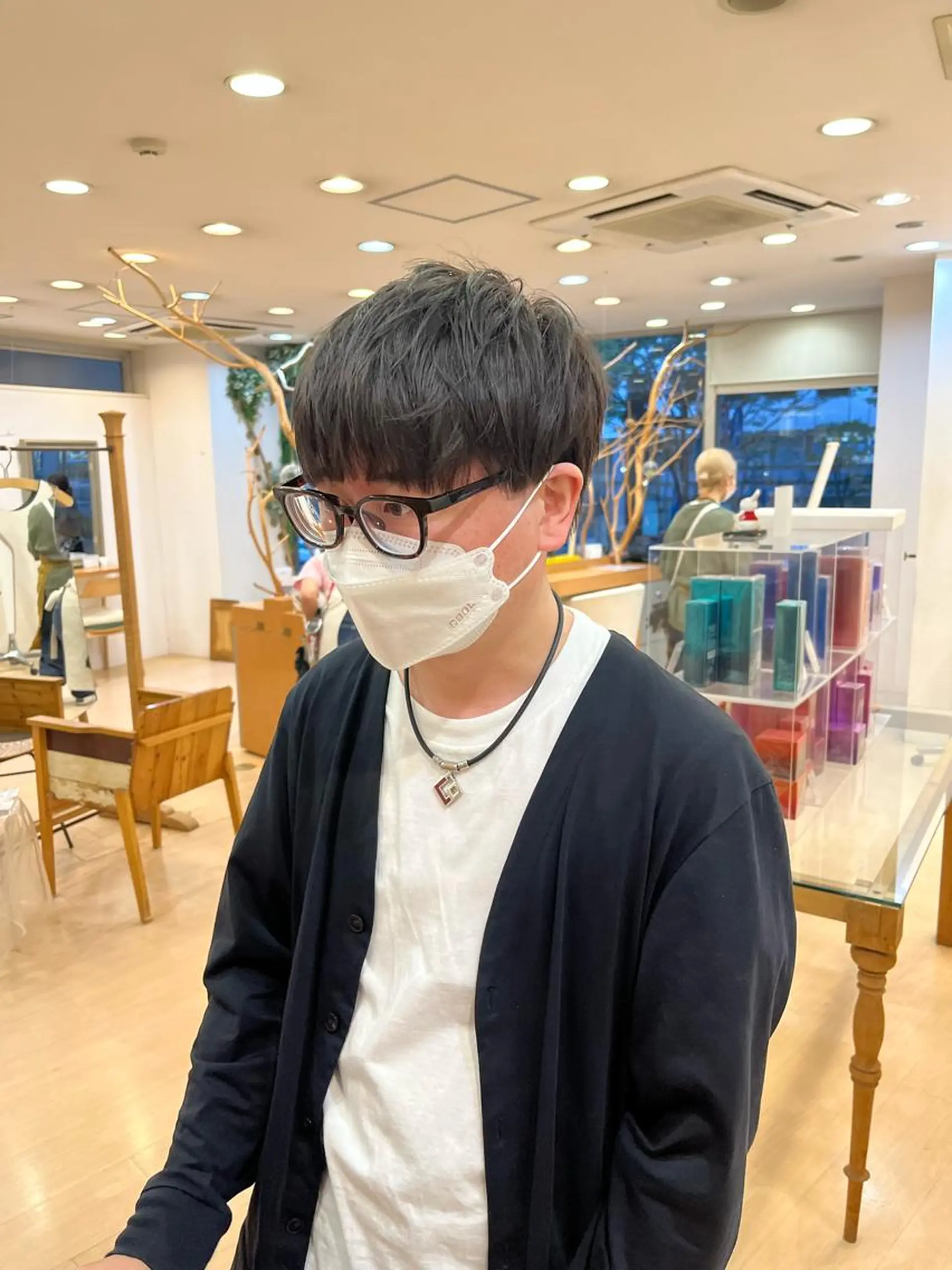 カラー メンズ マッシュ 透明感カラー オリーブカラー 💠つたふうか/ 韓国/メンズヘア💠のヘアスタイル