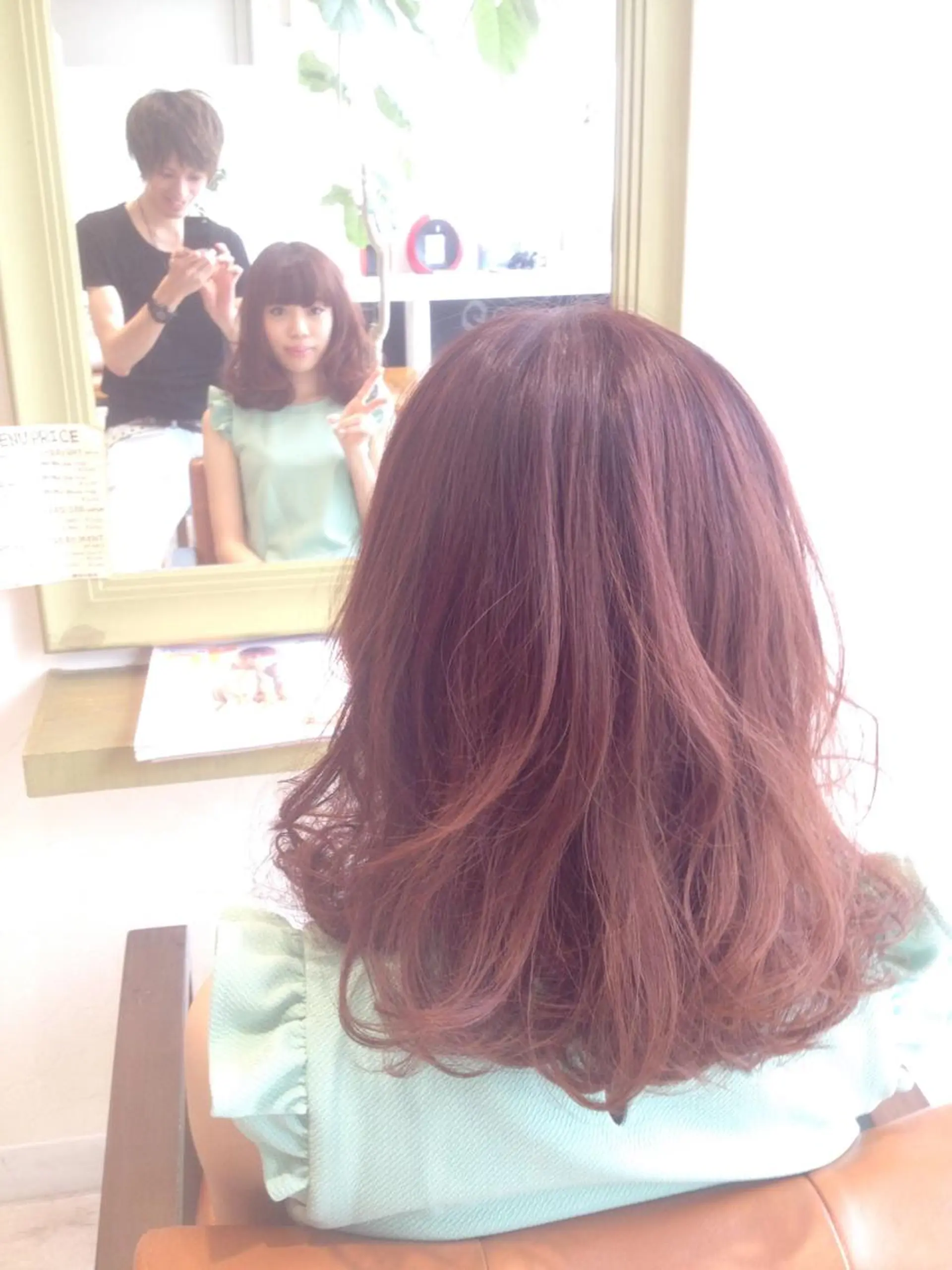 ミディアム カラー ベージュカラー ピンクカラー ピンクベージュ メンズ指名多数!! SiLO 田島のヘアスタイル