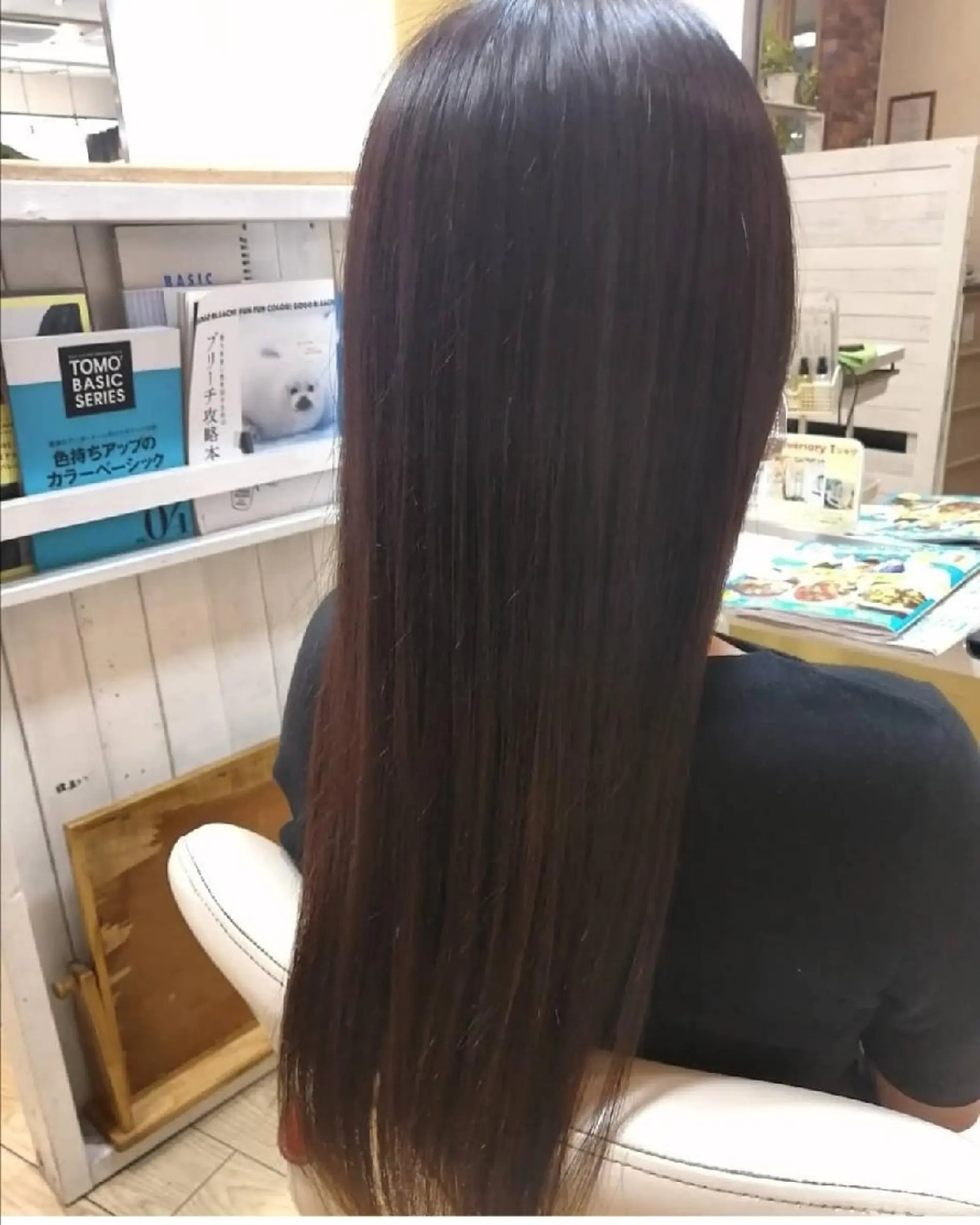 ロング カラー カット 縮毛矯正 野田 茉希のヘアスタイル