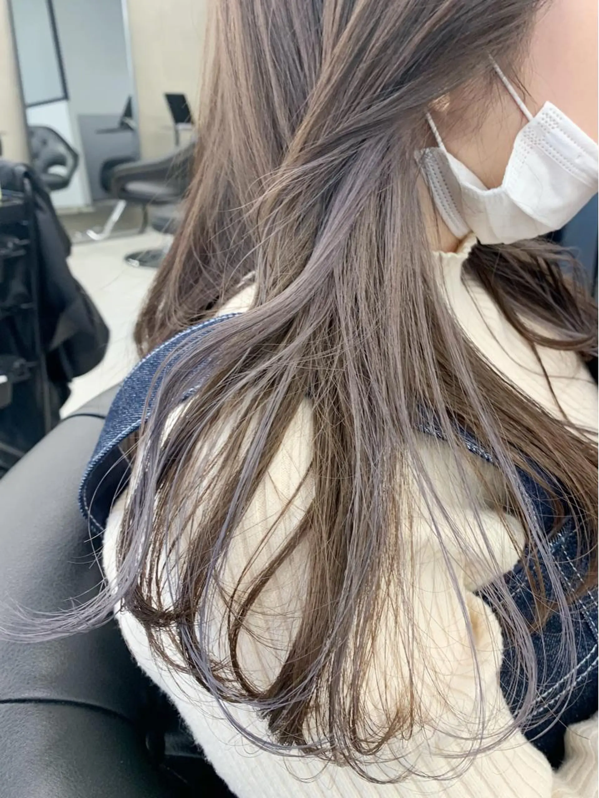 ロング カラー ブリーチ ケアブリーチ イヤリングカラー kimika🥑 メンズ/髪質改善のヘアスタイル