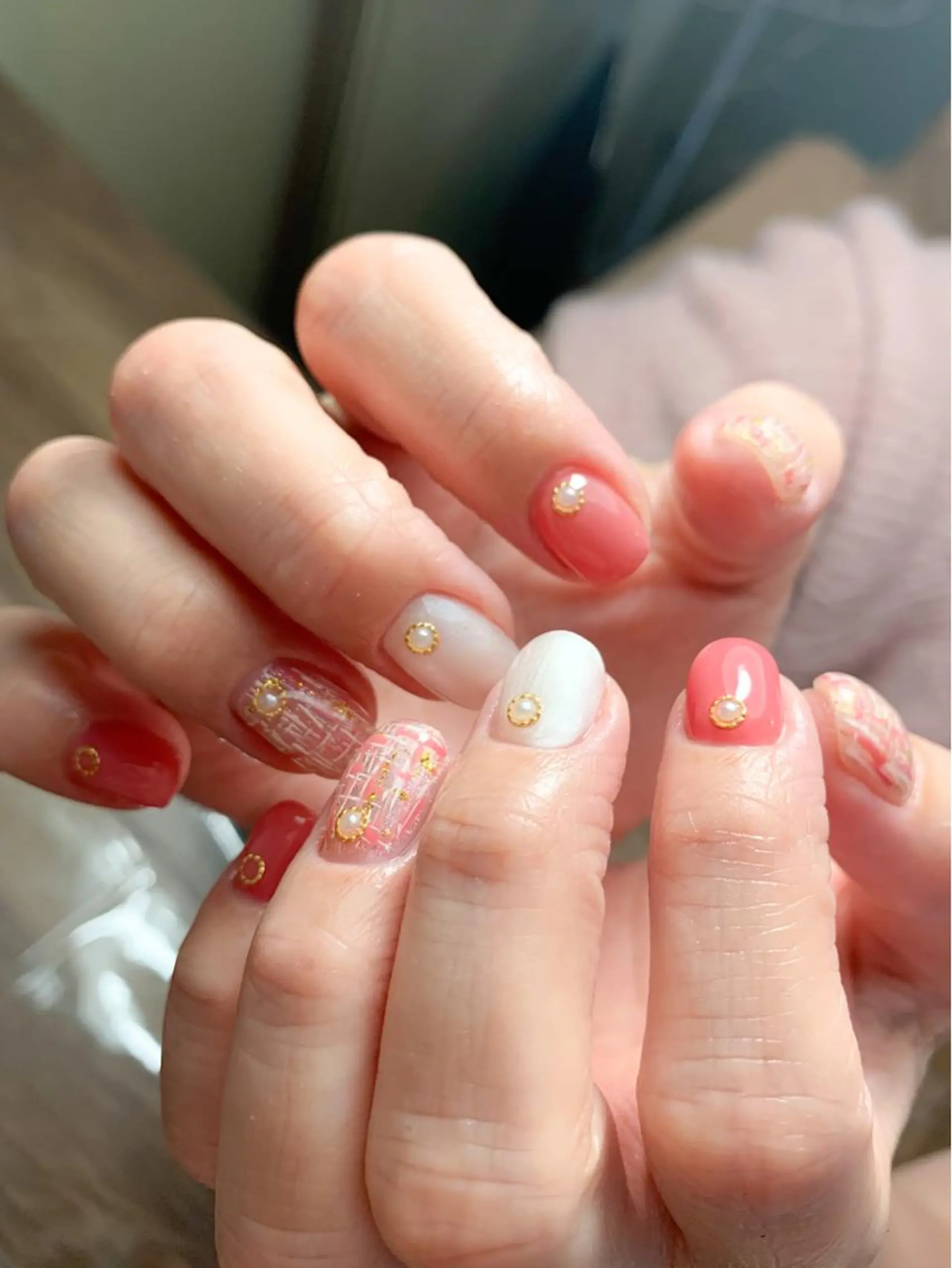 ネイル ツイードネイル 木村 千晴のネイルデザイン