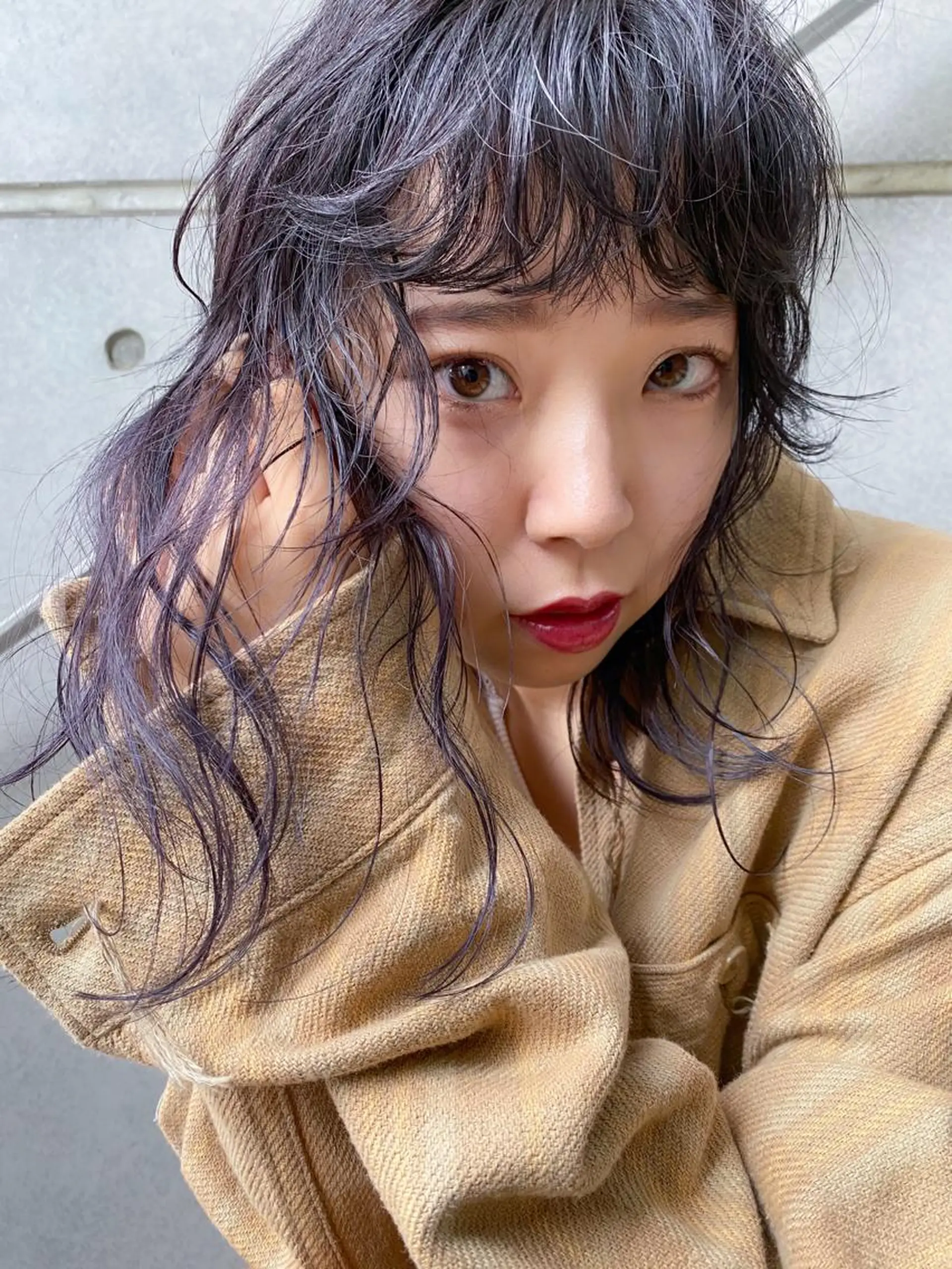 ミディアム カット ヘアカラー トリートメント nessヤマサキ リュウタのヘアスタイル