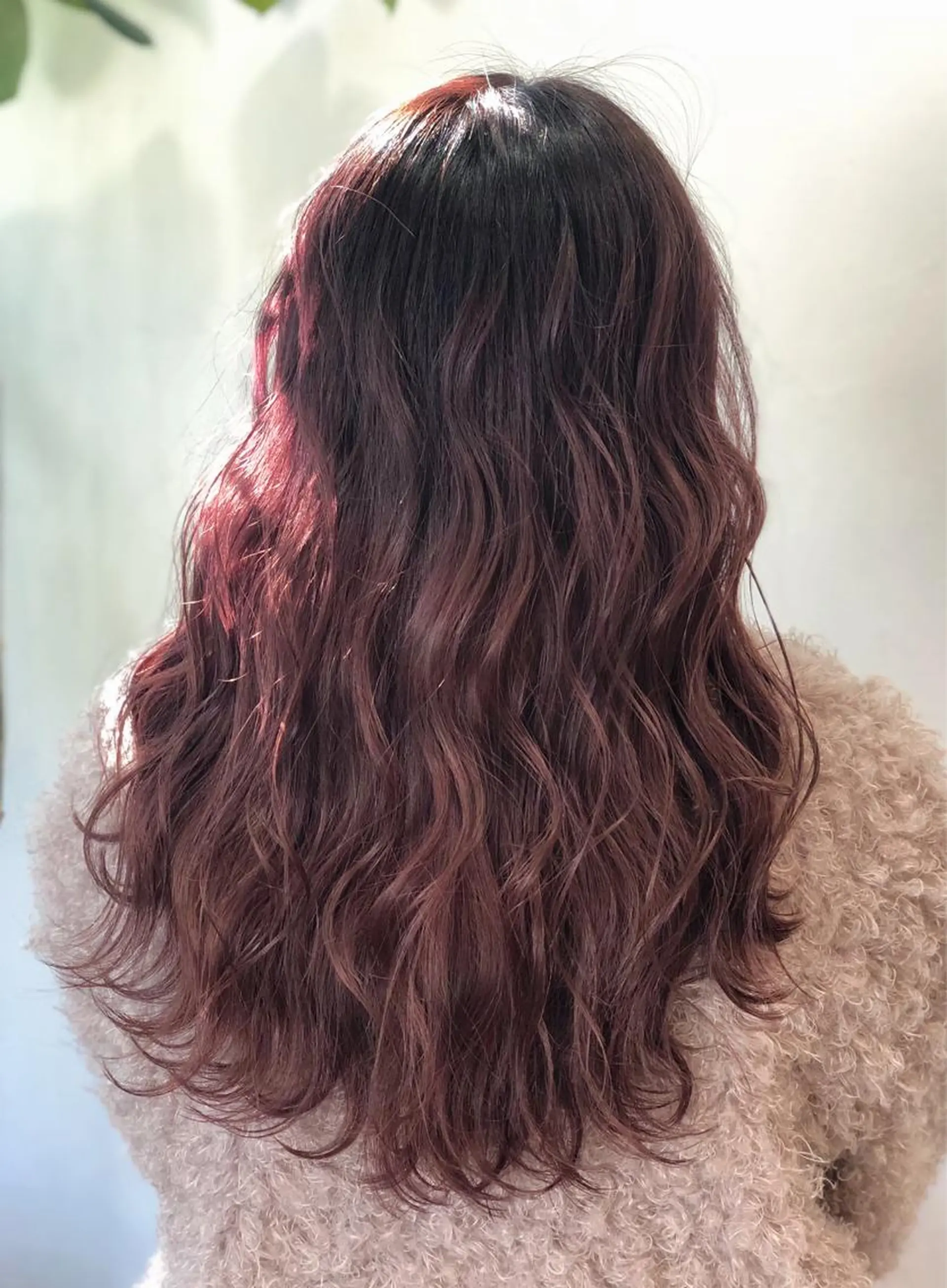 セミロング カラー バレイヤージュ ピンクカラー レイヤーカット カット特化柏駅 徒歩3分LOUのヘアスタイル