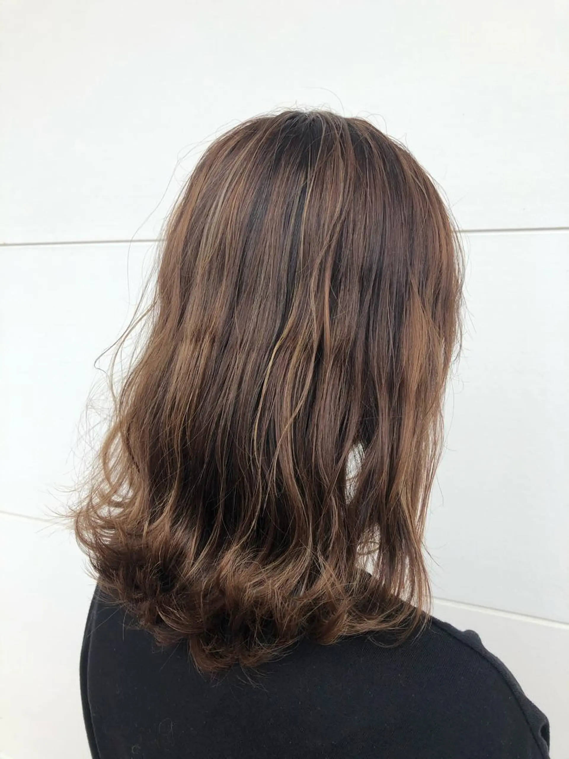 ミディアム カラー 縮毛矯正、似合わせ カット✂️大谷勇輝のヘアスタイル