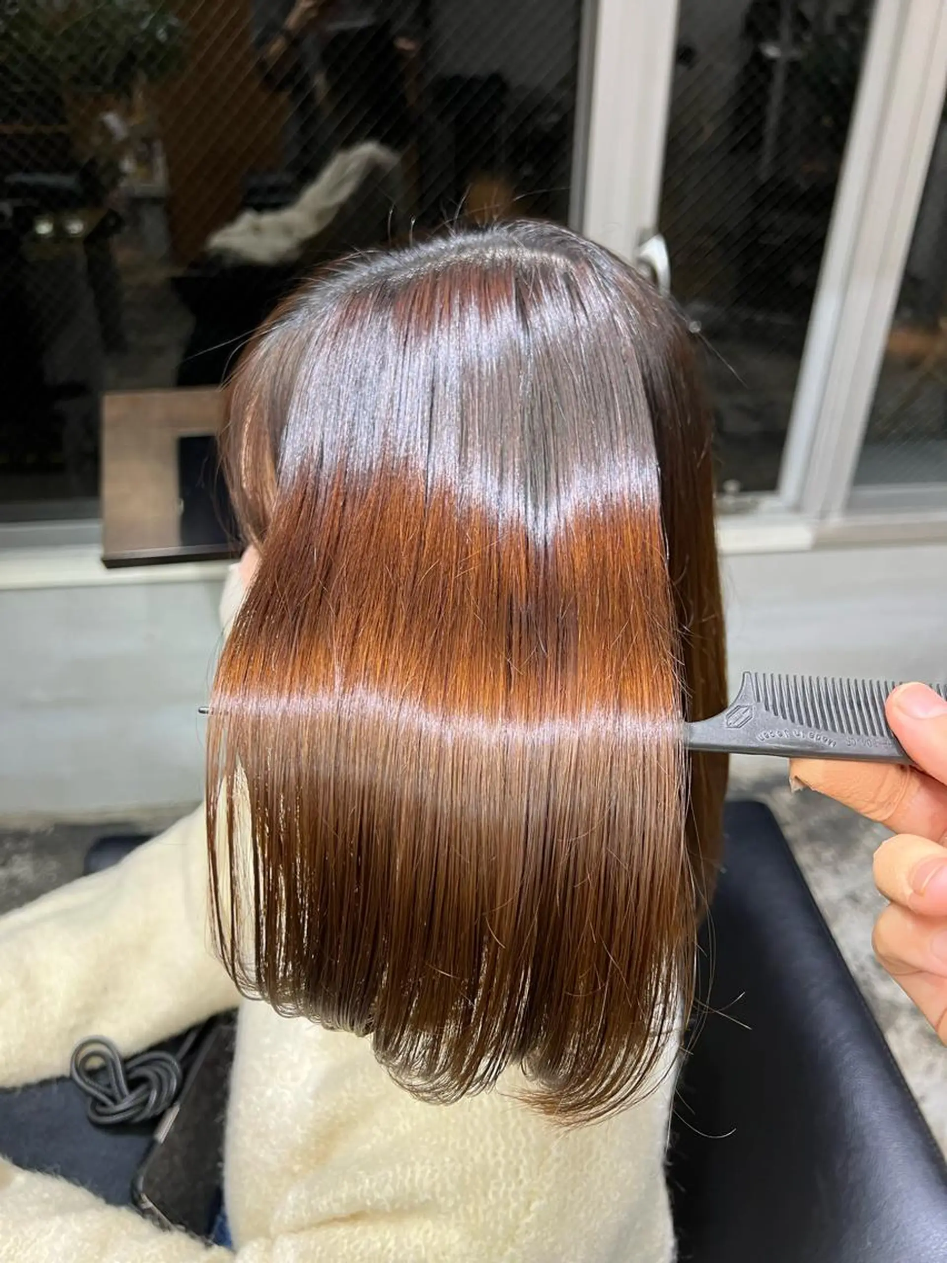 セミロング 酸性ストレート 北花田美容師🍃村尾 光太/むらのヘアスタイル