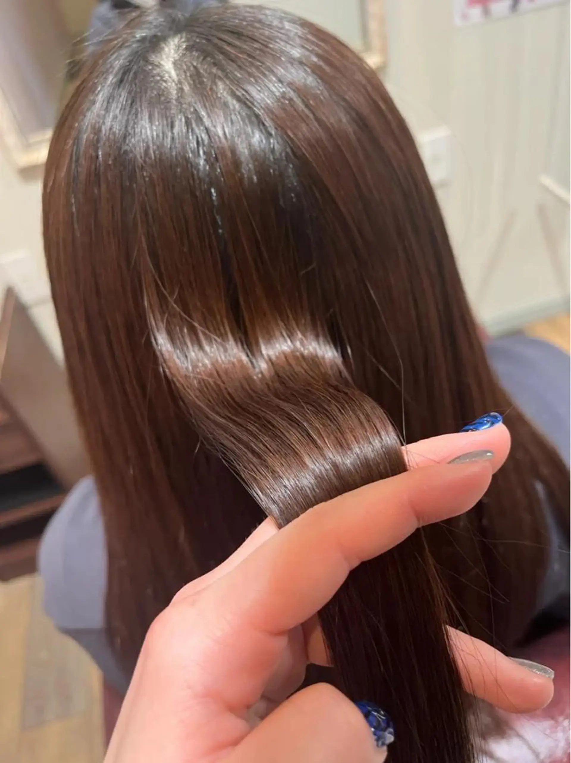 ロング パーマ ストレートパーマ 個性派/ハイトーン ✨✨　稲吉菜々美のヘアスタイル