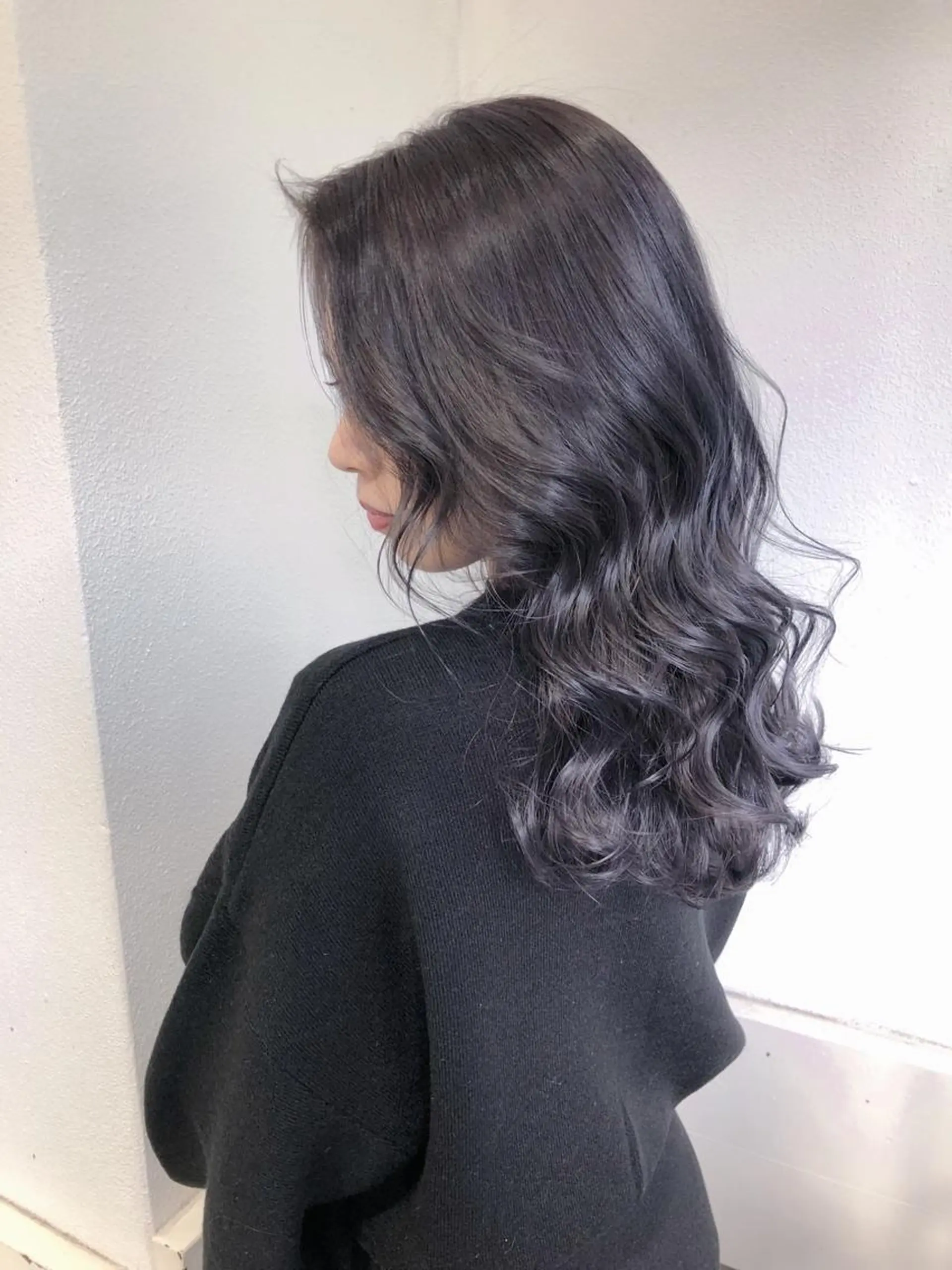 セミロング カラー ラベンダーカラー シルバー ヘアカラー トリートメント GiseL天神カラー 髪質改善/ブリーチのヘアスタイル