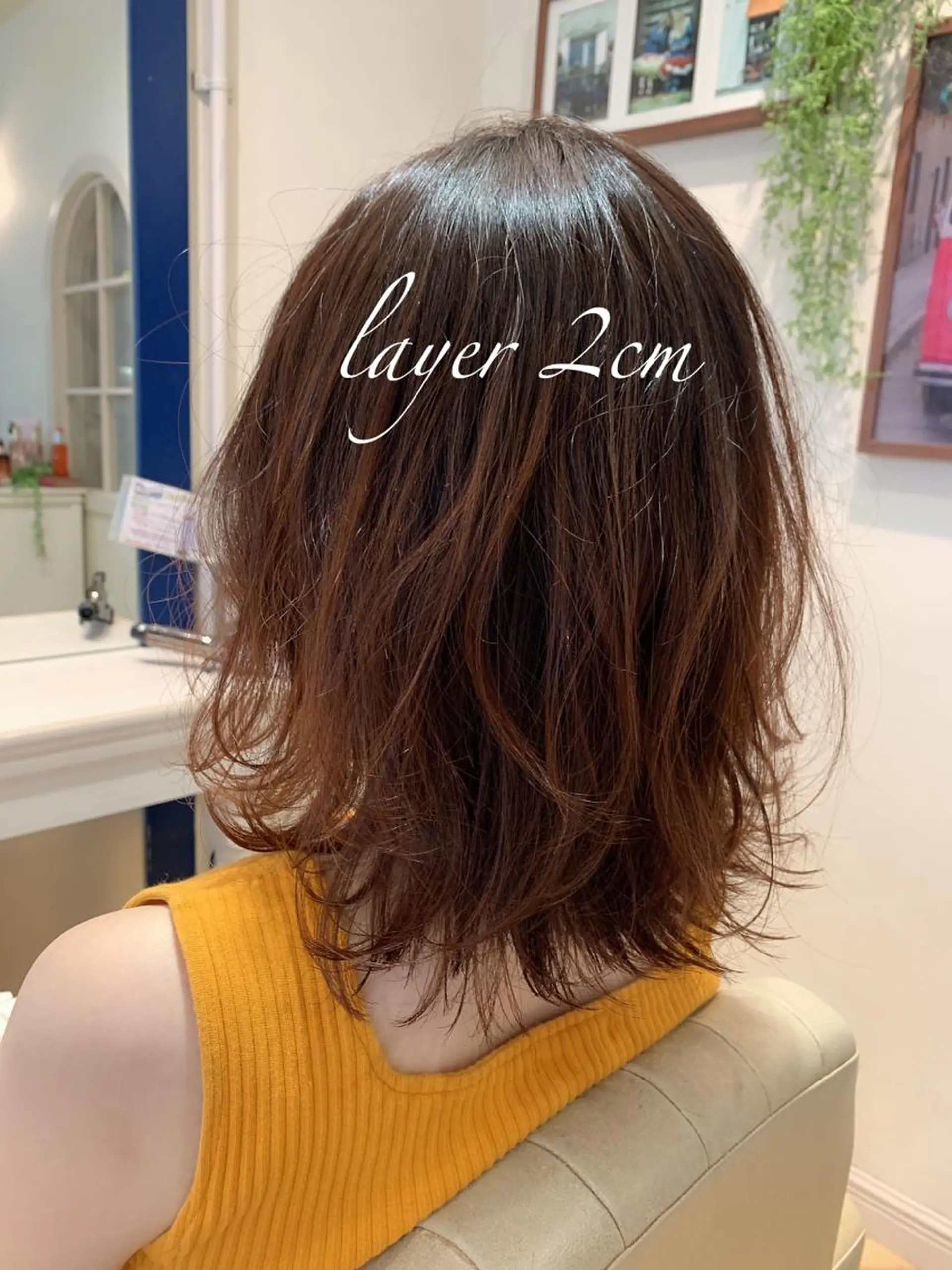 ミディアム カット ヘアカラー トリートメント 縮毛/ショート/ ボブ/レイヤー/小原のヘアスタイル