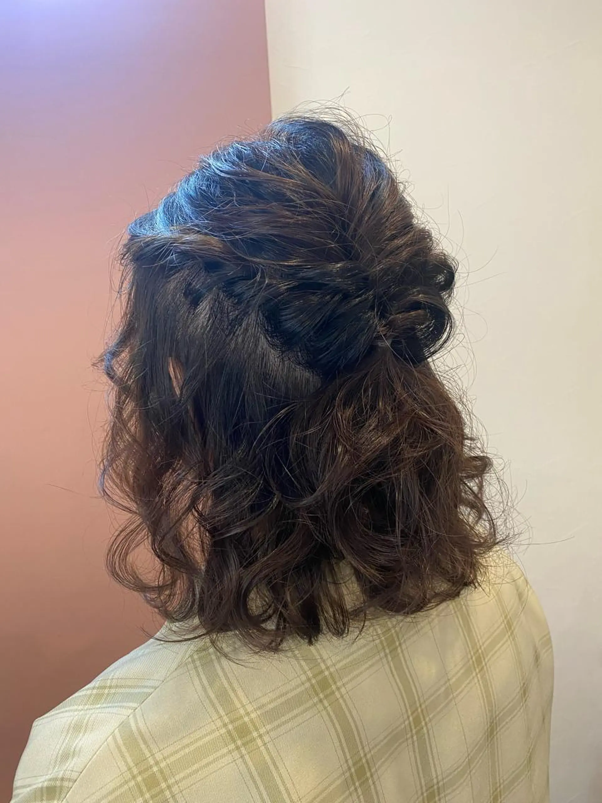 ミディアム ヘアアレンジ ハーフアップ ヘアセット pep所属・pep natsumiのヘアスタイル