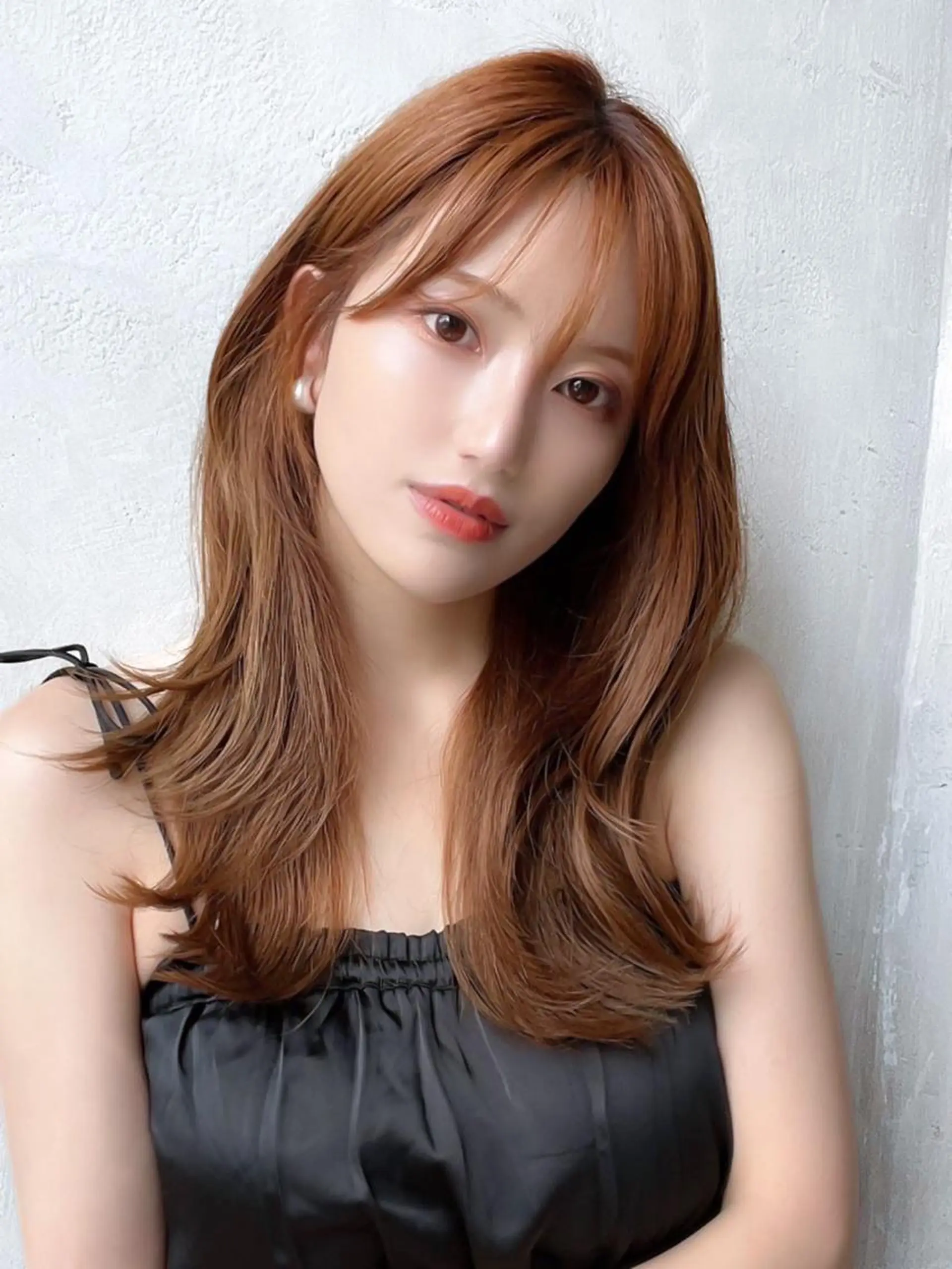 セミロング カラー カット ヘアカラー トリートメント 顔周り/くびれヘア 韓国ヘア💕風間るなのヘアスタイル