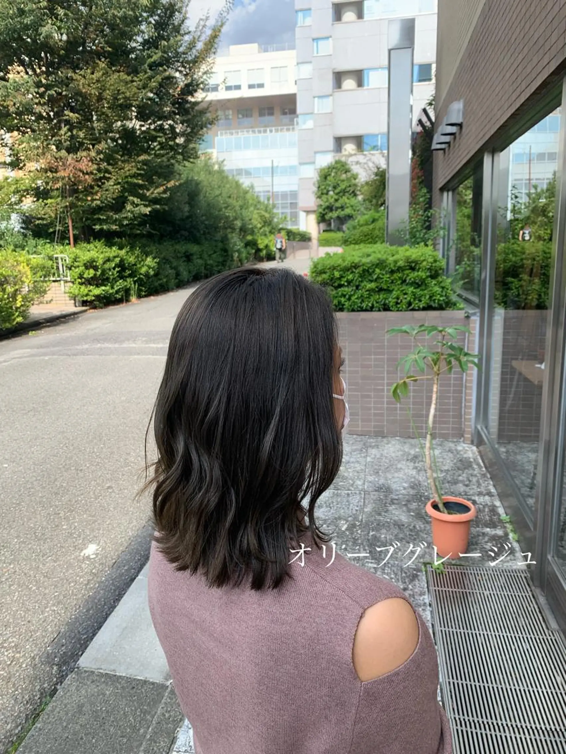 セミロング メンズバレイヤージュ 斉藤春のヘアスタイル