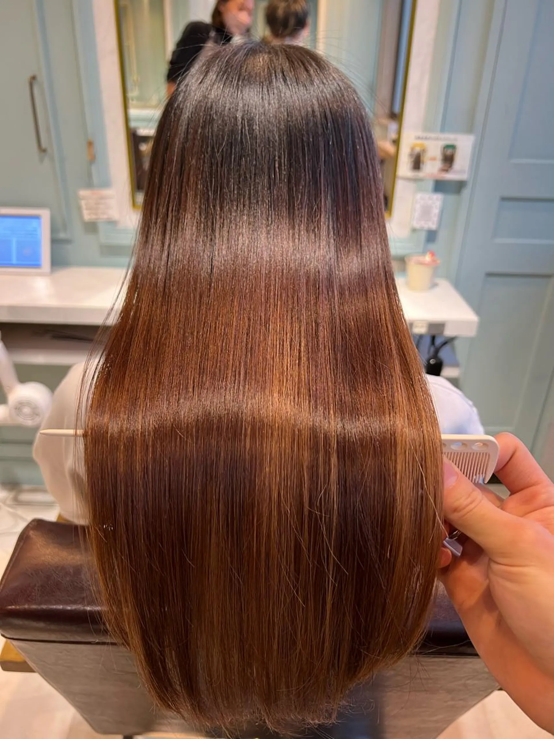 ロング カット 縮毛矯正 トリートメント 小口 晃のヘアスタイル