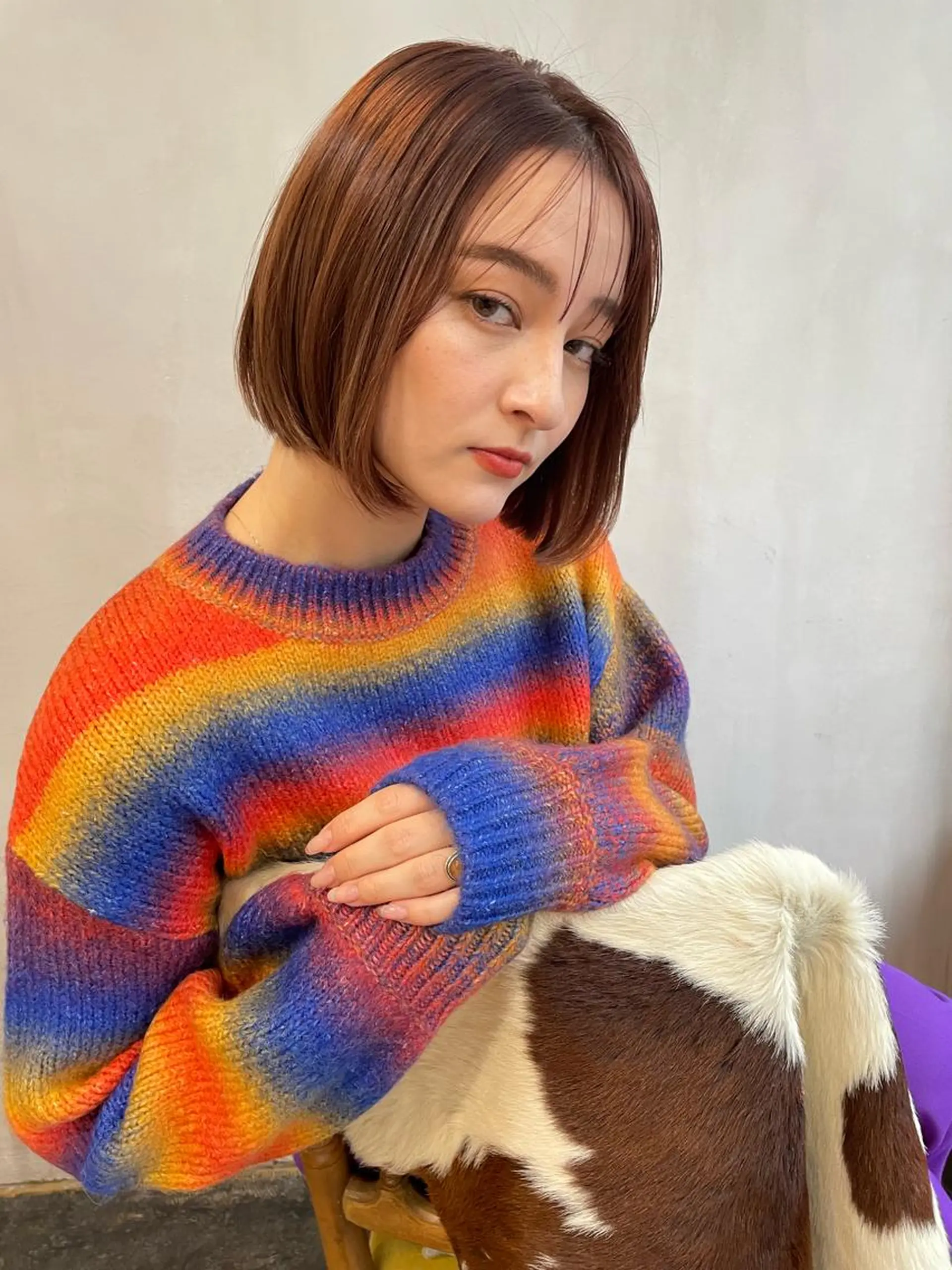 ショート カラー カット ヘアカラー トリートメント ショート/ボブ専門 宮脇美奈/南船場のヘアスタイル