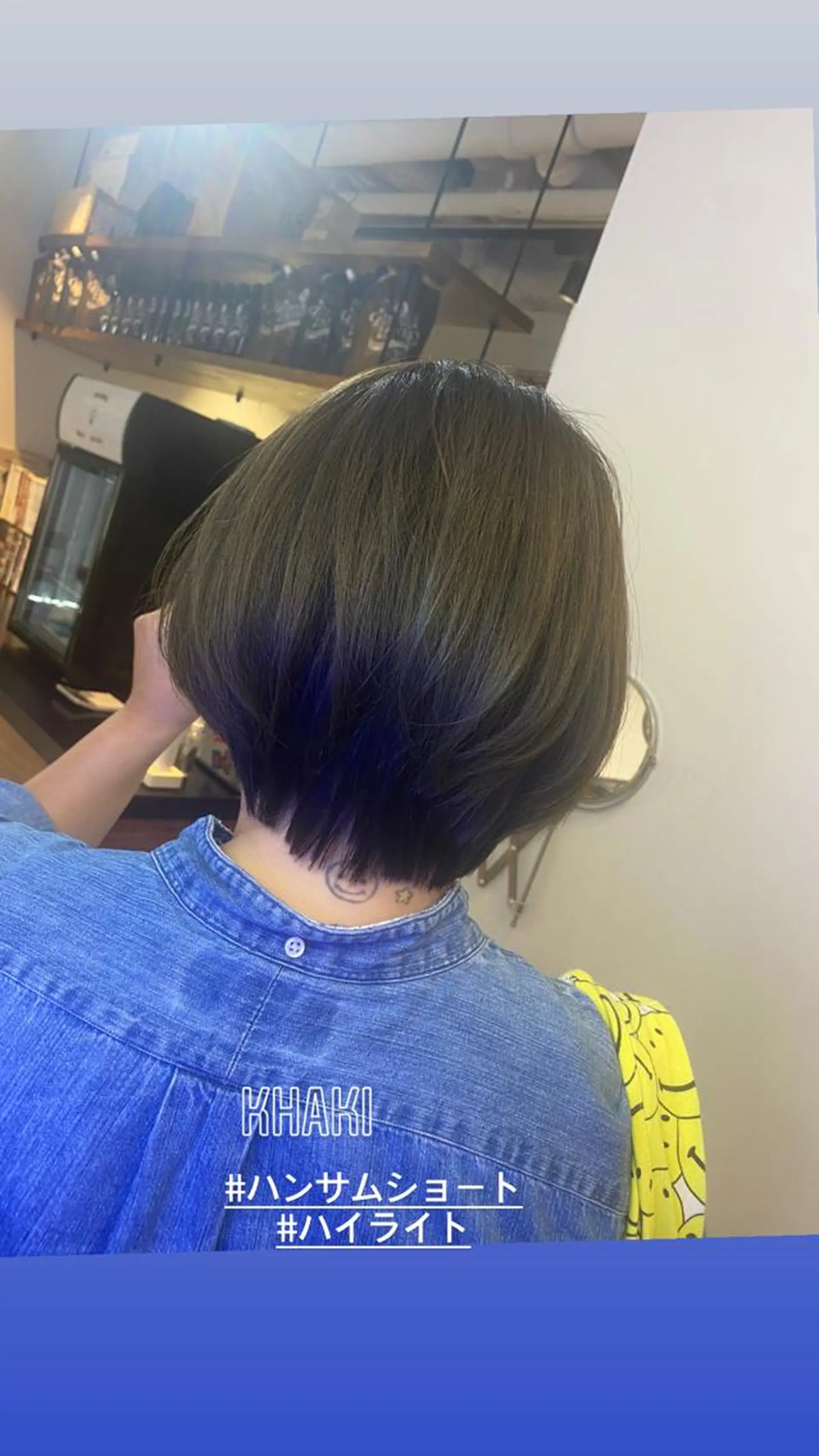 ショート カラー ハンサムショート グレージュ カーキグレージュ ショートヘア カット ヘアカラー トリートメント scene.池袋所属・scene. haraのヘアスタイル