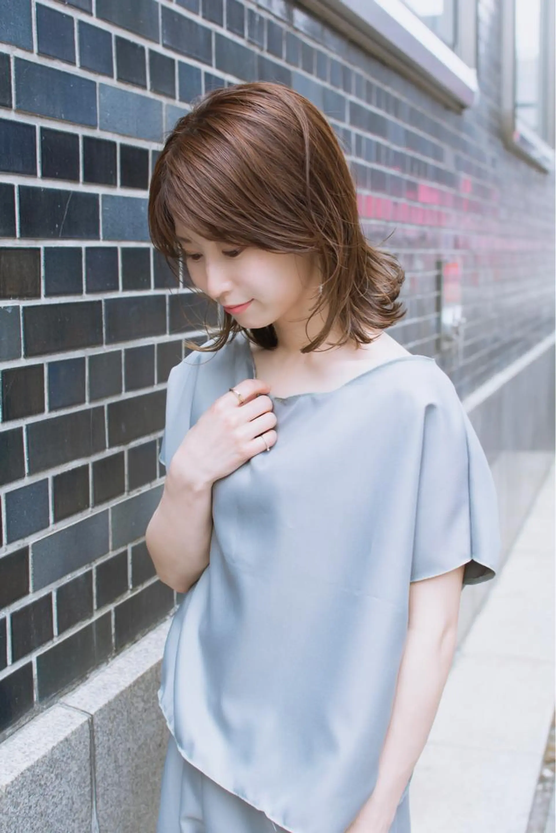 ミディアム ショートボブ ボブ 外国人風カラー ハイライト 似合わせカット 撮影モデル 斉藤 正敏のその他イメージ