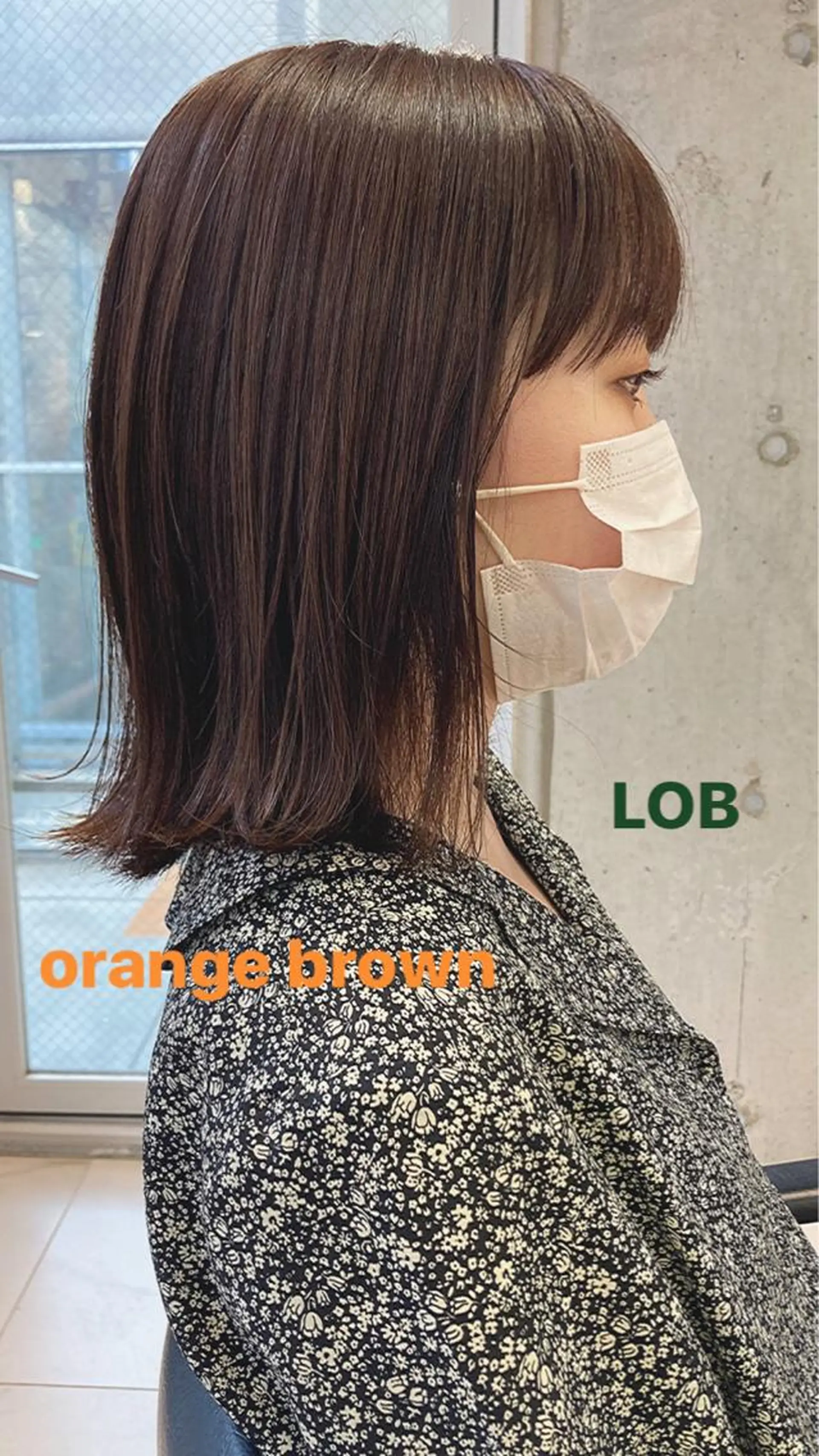 ミディアム カラー カット ヘアカラー トリートメント ナツメダ ダイキのヘアスタイル