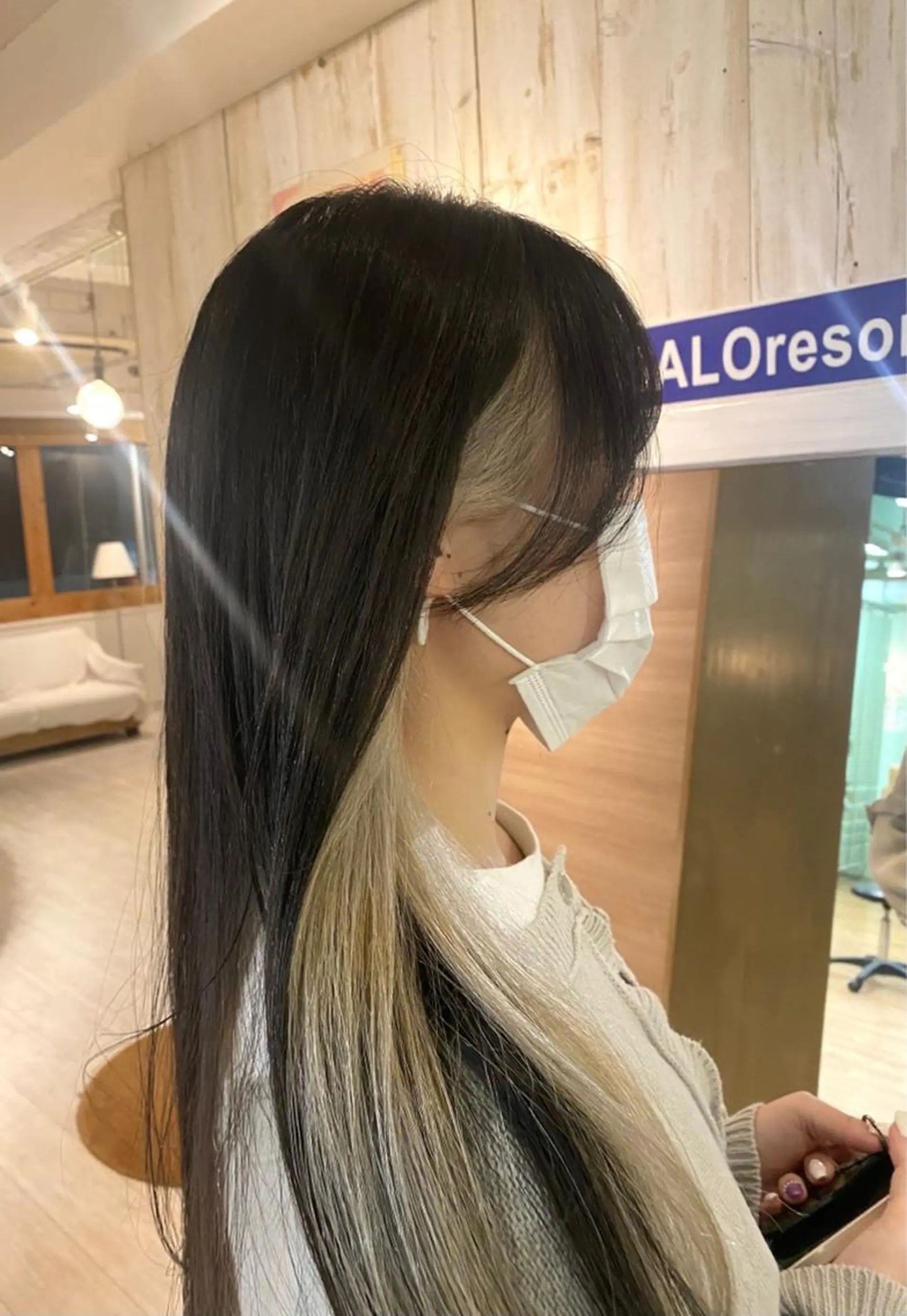 ロング R 横浜【アール】所属・ハイトーン/韓国 ヘア　momo˚✧₊のヘアスタイル