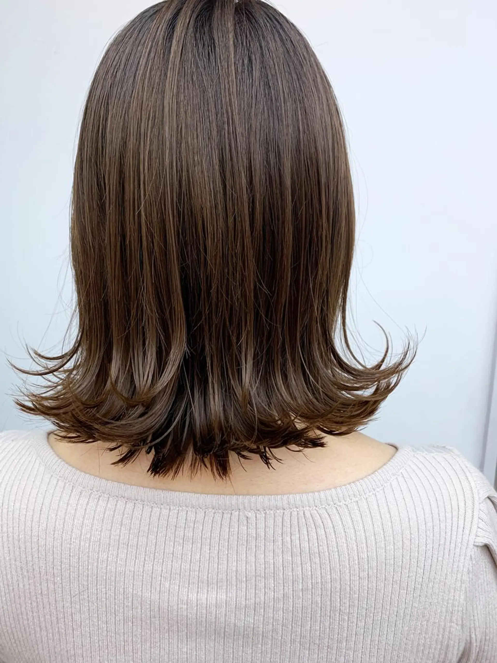 ミディアム パーマ カラー ROW町田 山本圭一郎のヘアスタイル