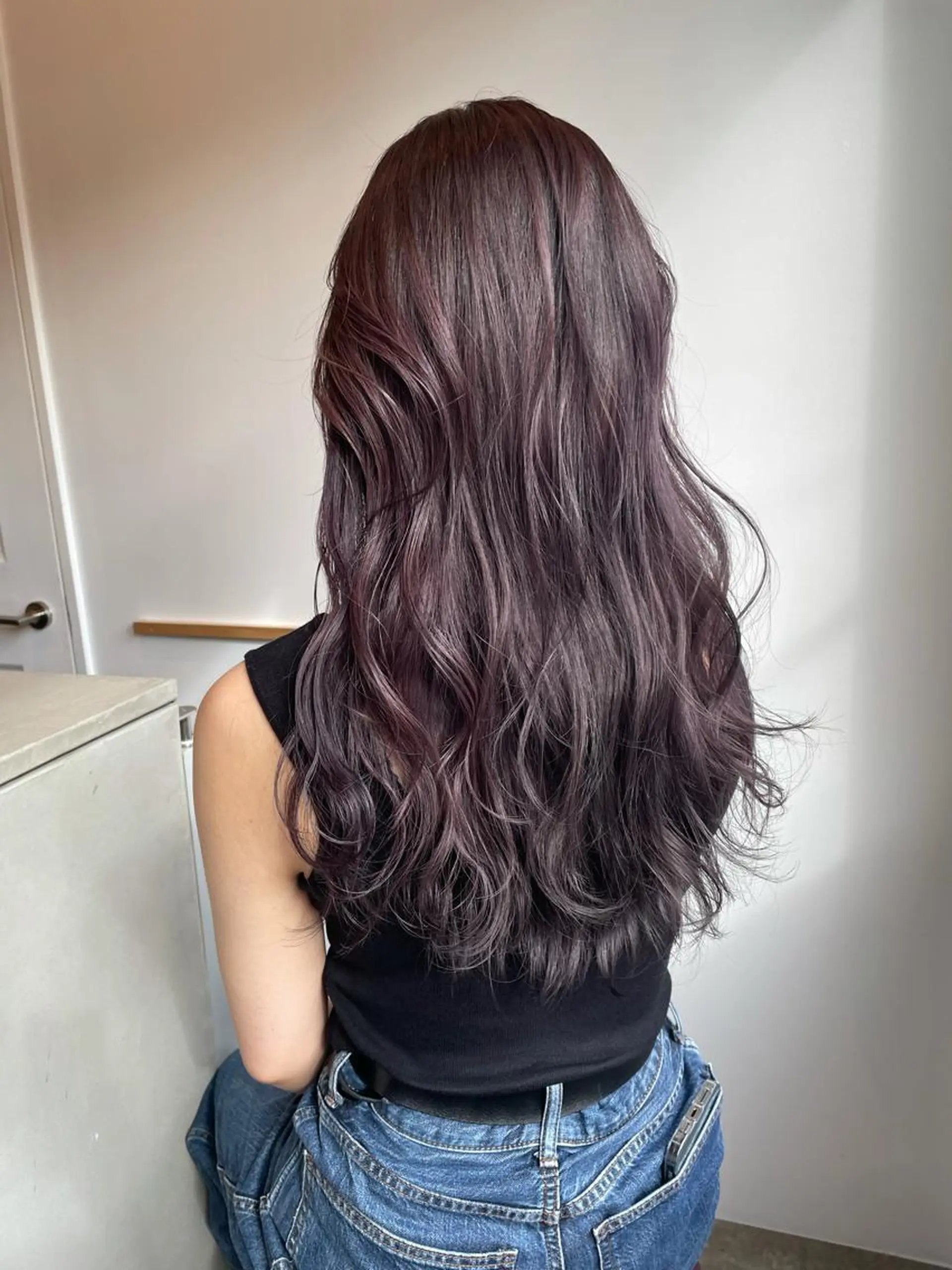 ロング カラー ブリーチ ラベンダーカラー カット ヘアカラー トリートメント 中目黒🌼 🌼ハナのヘアスタイル