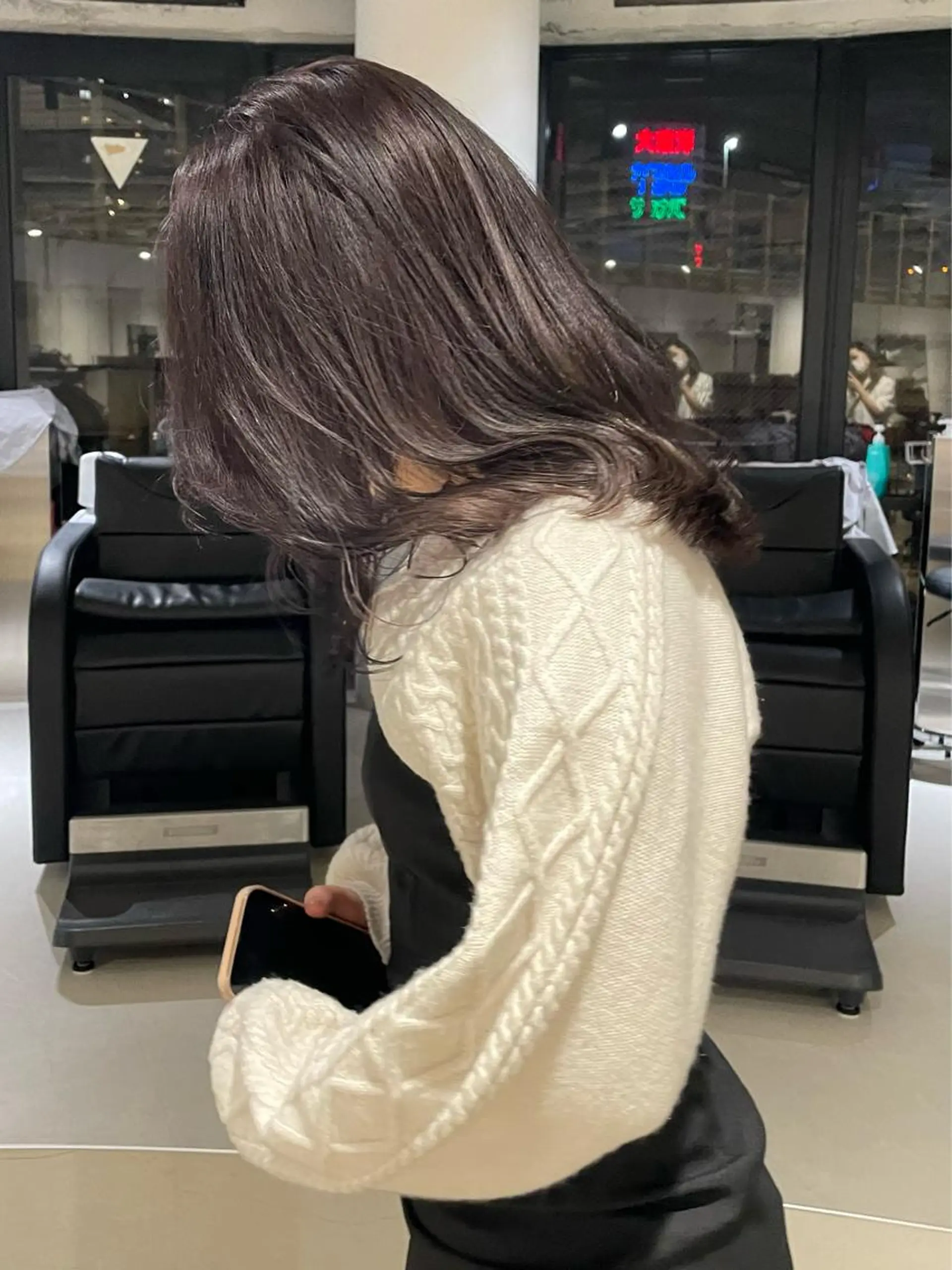 セミロング カット ヘアカラー トリートメント AIKA /大阪美容室のヘアスタイル