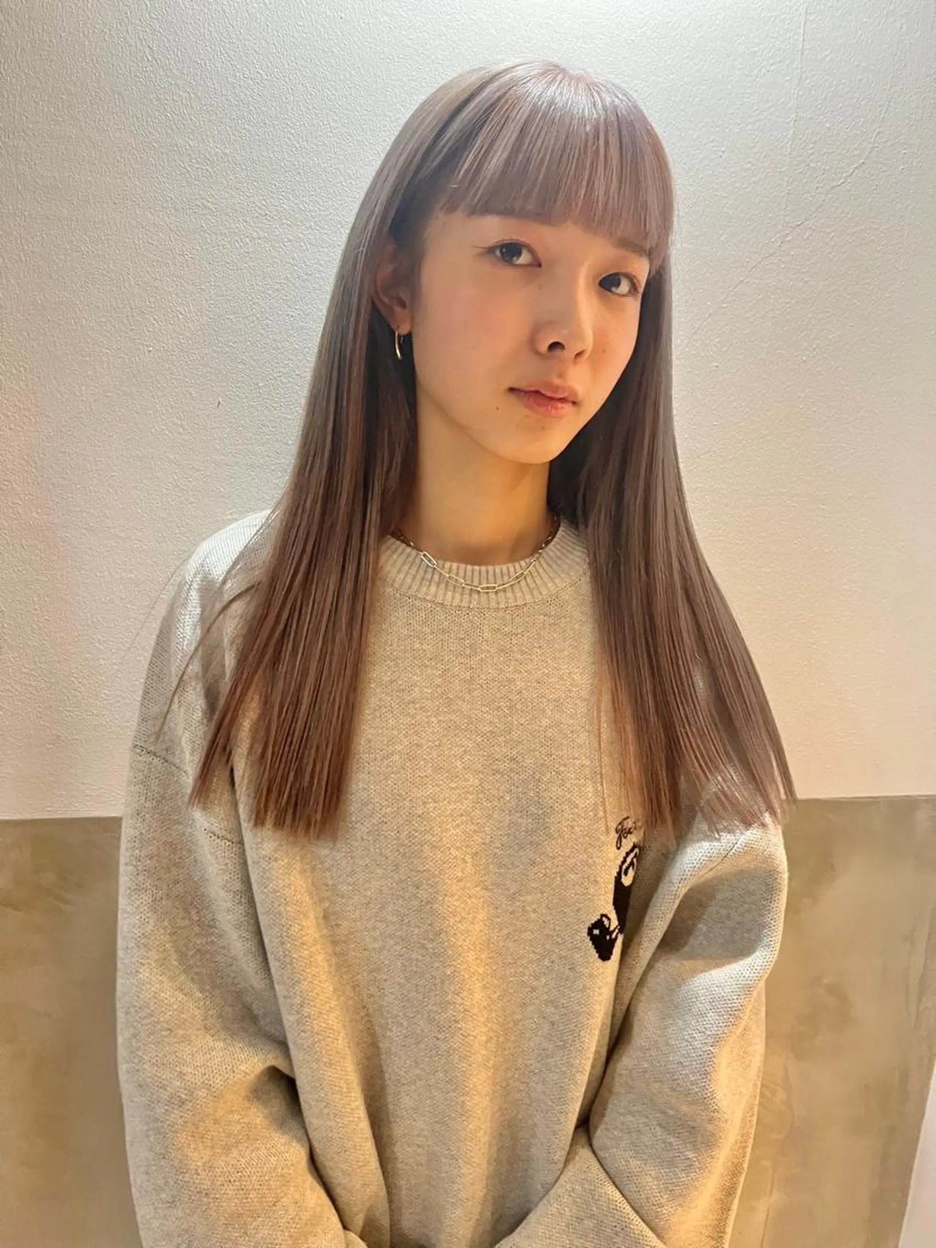 ミディアム カラー シールエクステ ブリーチ ハイトーンカラー インナーカラー ボブ 松尾太樹 【pia】福岡美容室のヘアスタイル