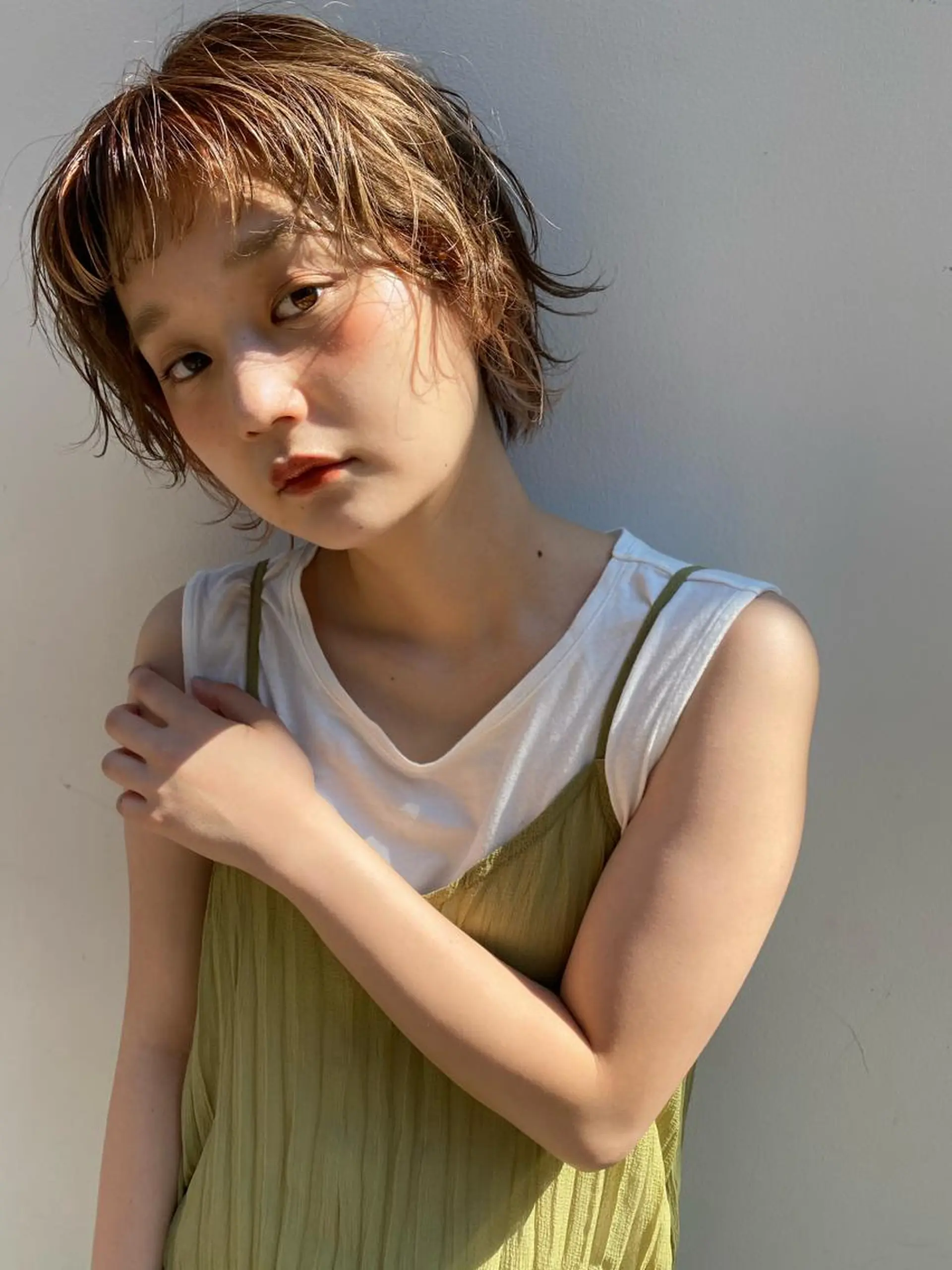 ショート カット ヘアカラー トリートメント ヘッドスパ ヘアセット 🍃透明感スタイル yu-ka🍃のヘアスタイル