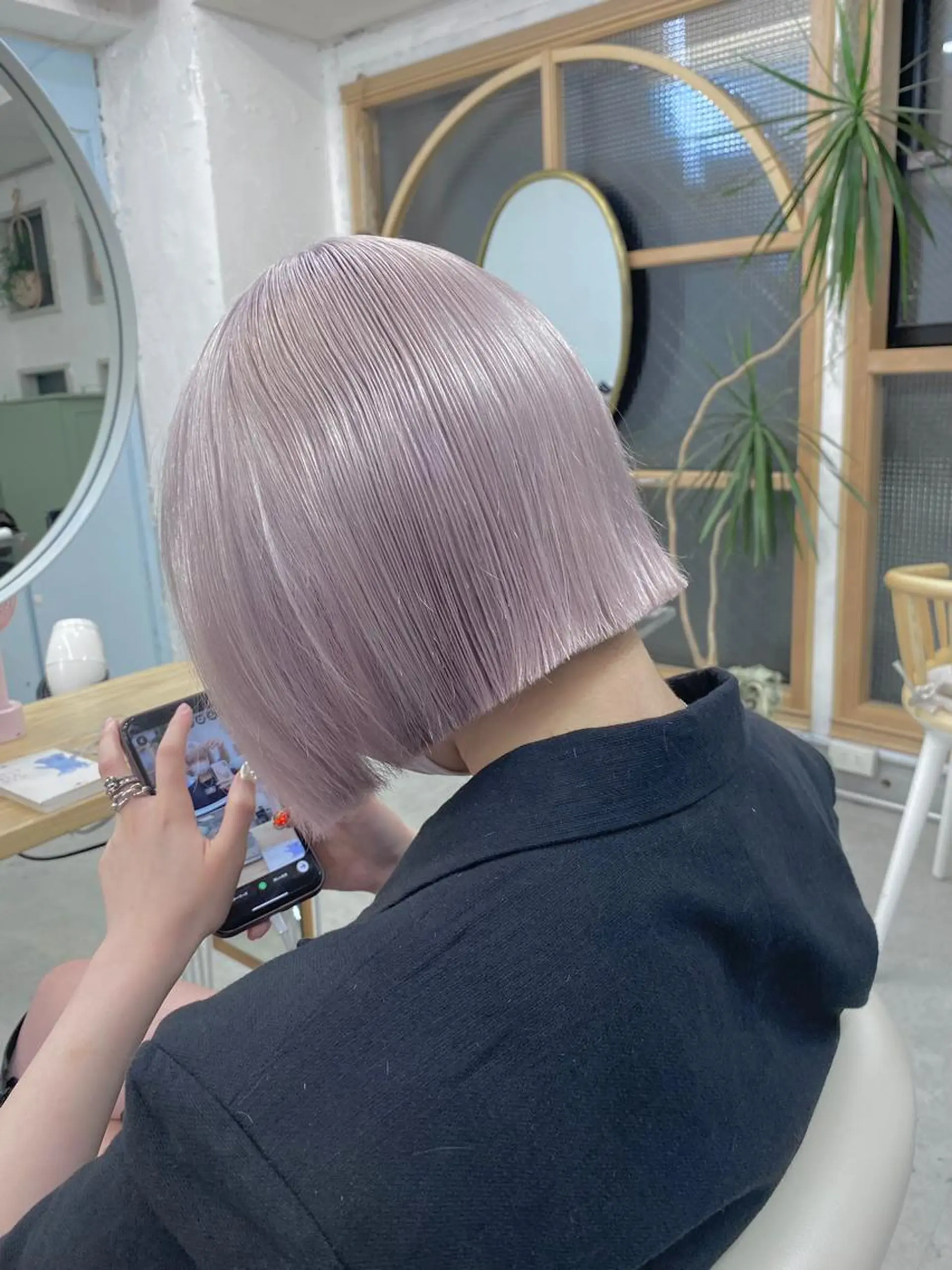 セミロング カラー メンズ soi所属・ケアブリーチ/ツヤ髪 /ハイトーン/西村のヘアスタイル