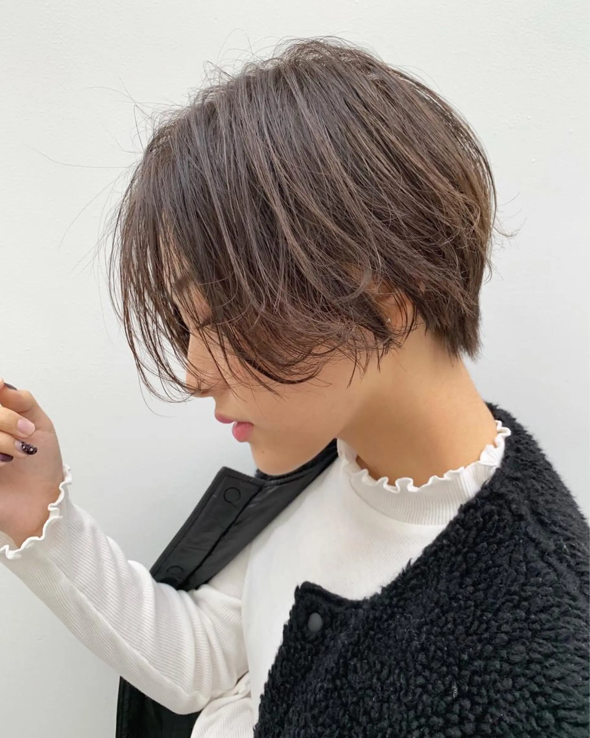 ショート カラー 顔周りカット/髪質改 善/新宿/畑中稔里のヘアスタイル