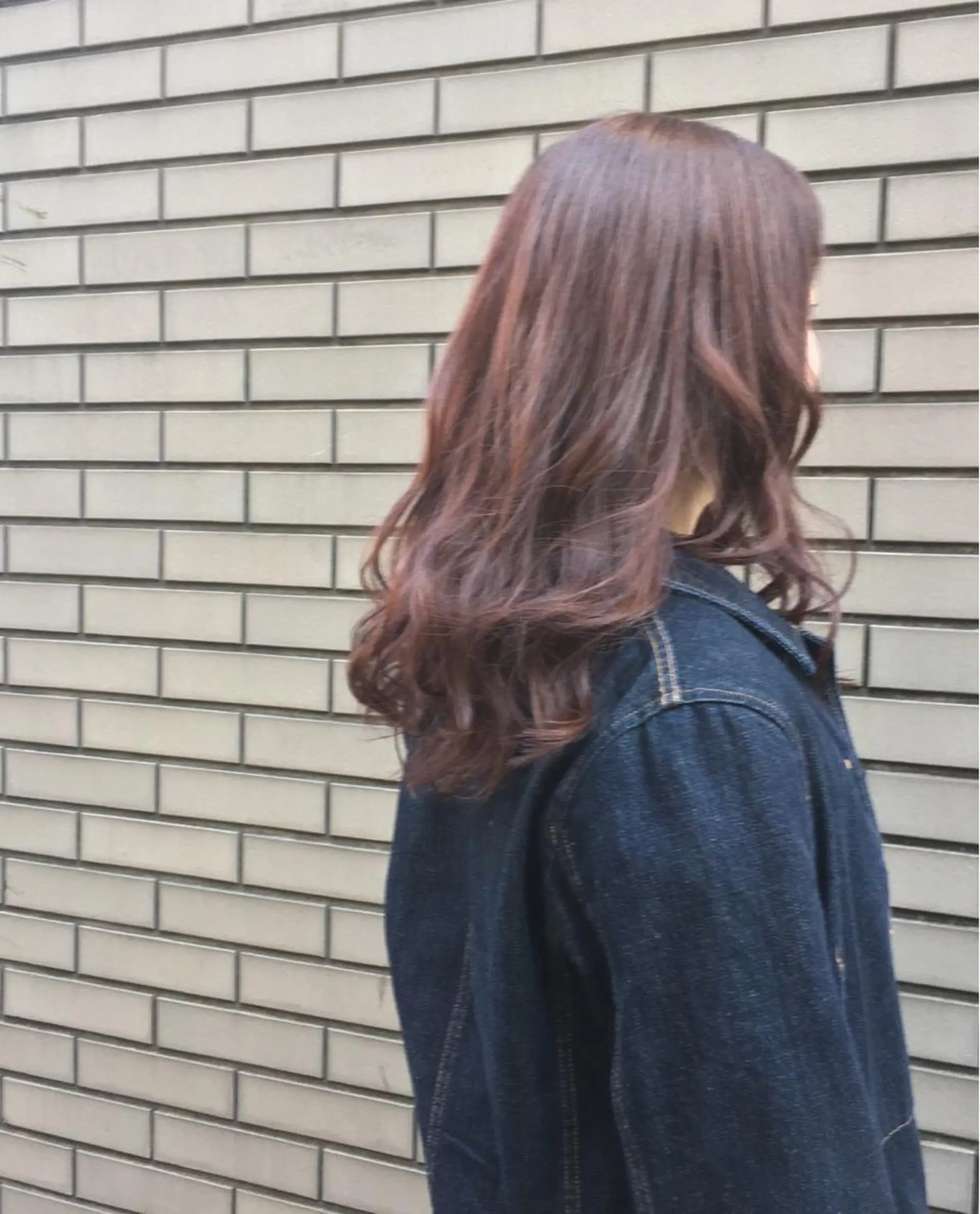 ロング カラー パーマ ブリーチ、パーマ 西部笑のヘアスタイル