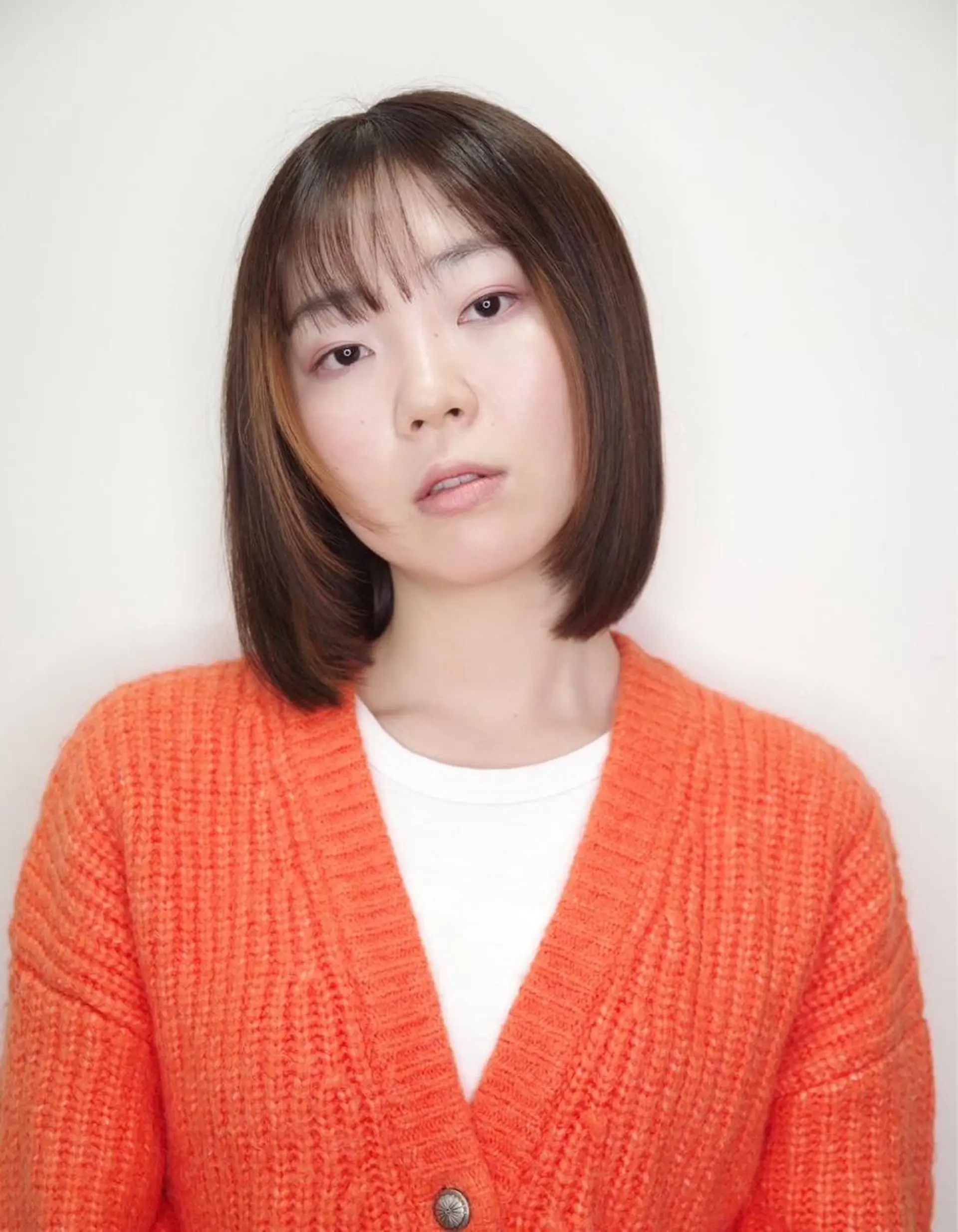 ミディアム カラー ボブ 顔周りカット かじなみ あいこのその他イメージ