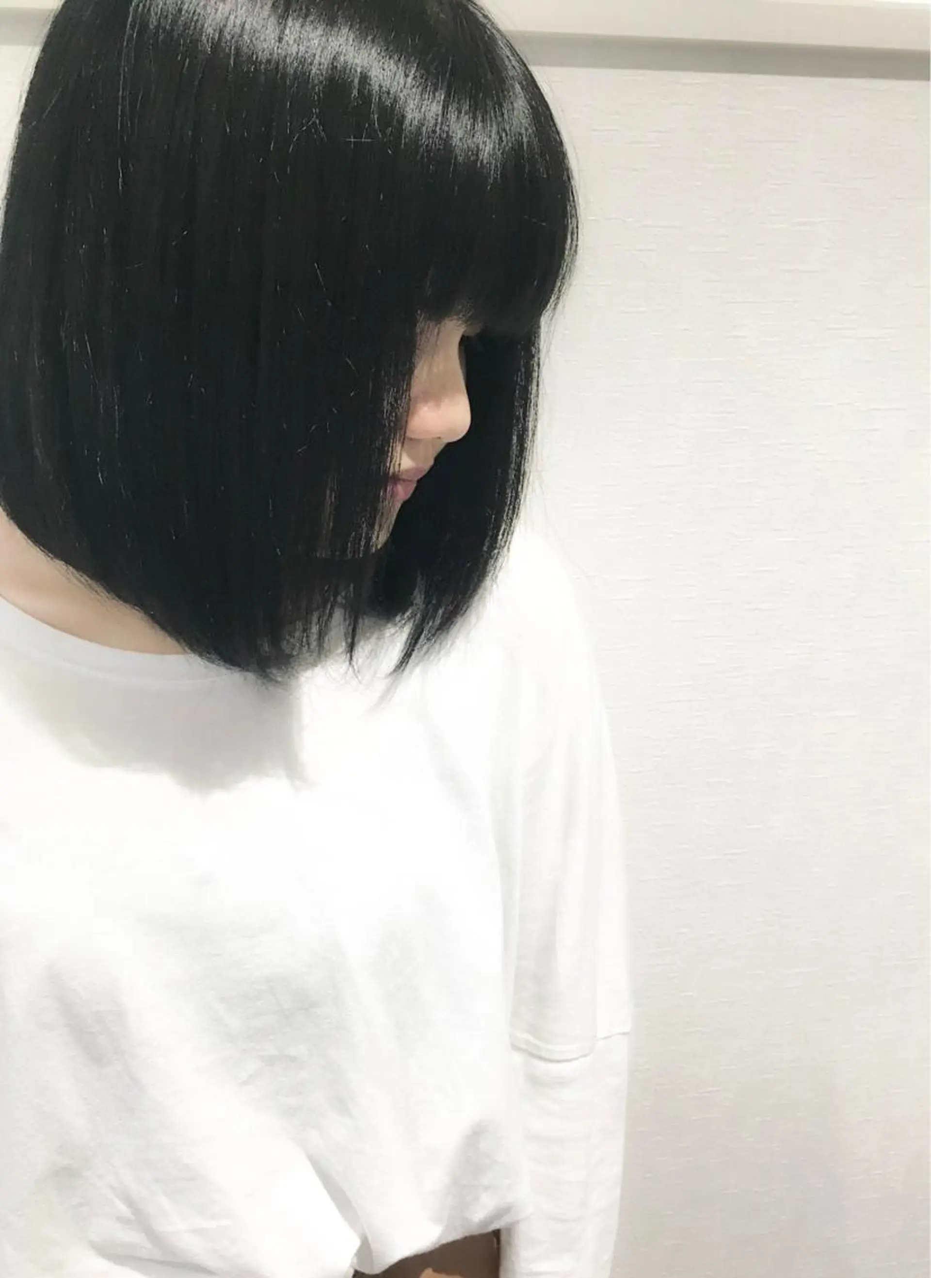 ミディアム カラー 黒髪 ブルーカラー ブルーブラック 髪質改善&Spa fee by carrefour 大橋店[フィー・バイ・カルフール大橋]所属・stylist Yukieのヘアスタイル