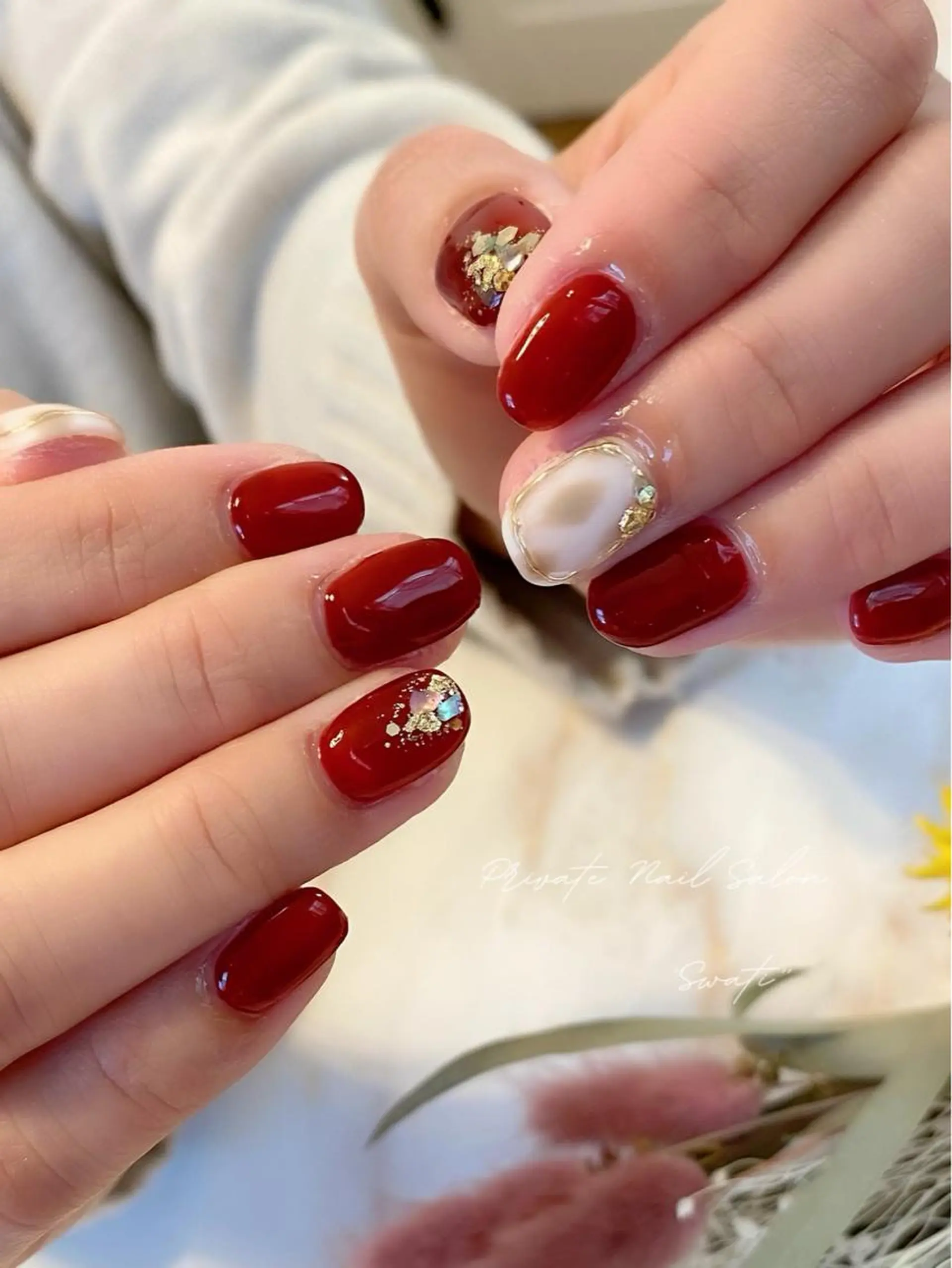 ネイル アートネイル オフィスネイル 冬ネイル yuko （ネイリスト）のネイルデザイン