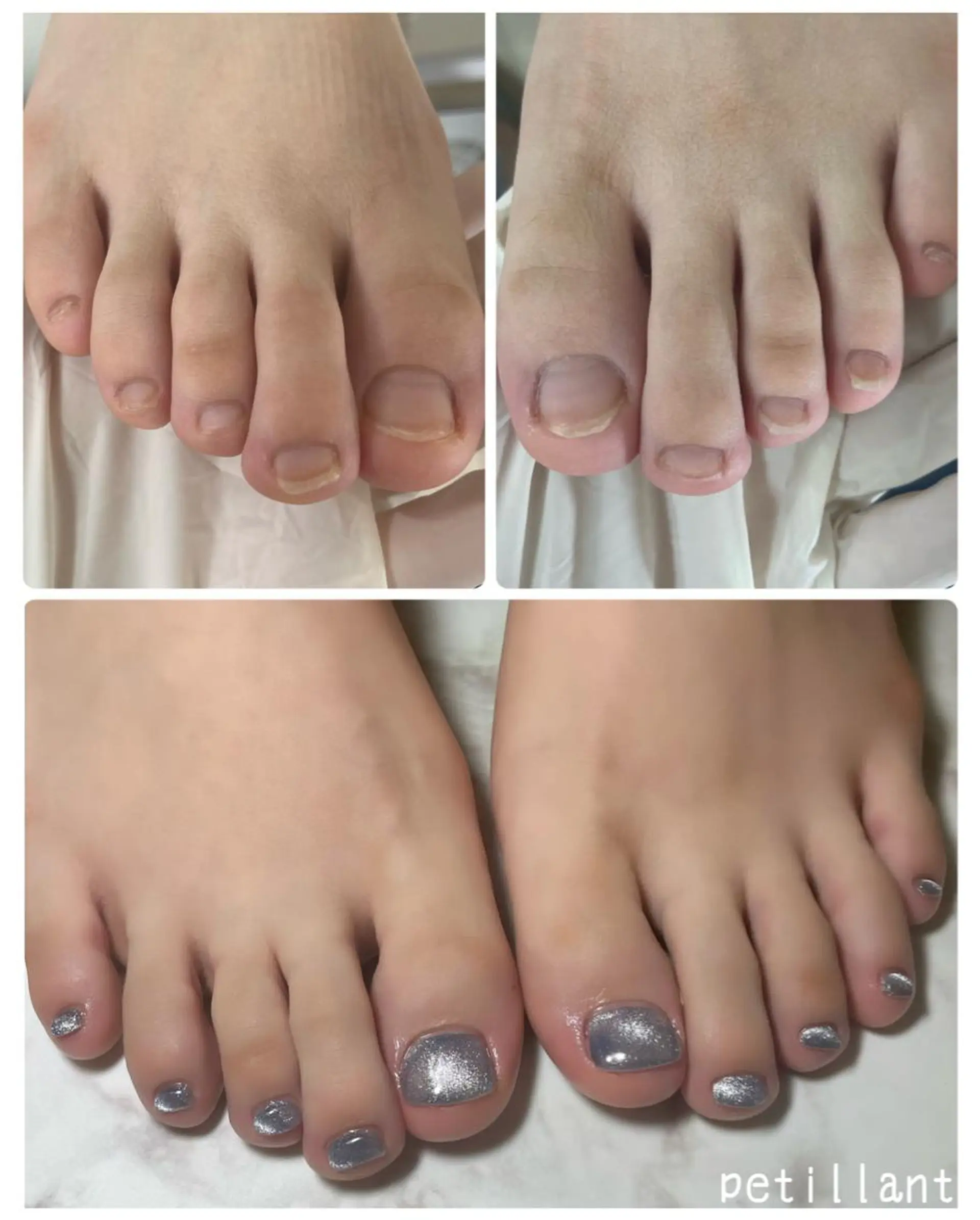 ネイル 長さ出し フットネイル マグネットネイル petillant所属・nail salon petillantのネイルデザイン