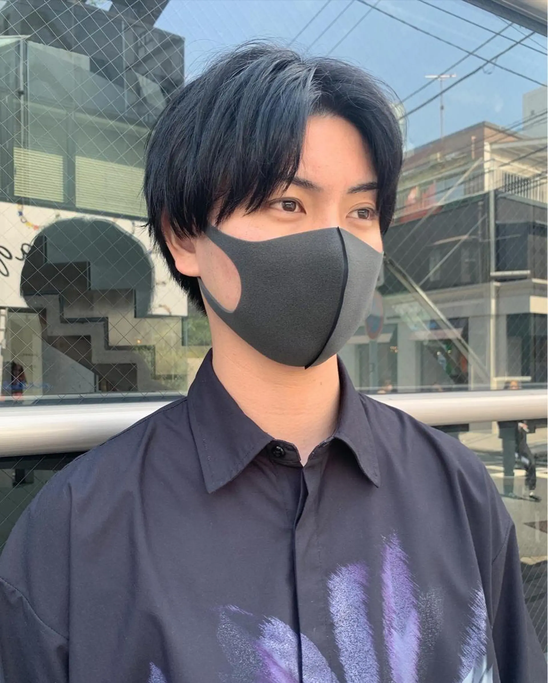 ショート カラー パーマ ヘアアレンジ メンズ センターパート メンズショート ショートヘア 原宿パーマ kazuのヘアスタイル