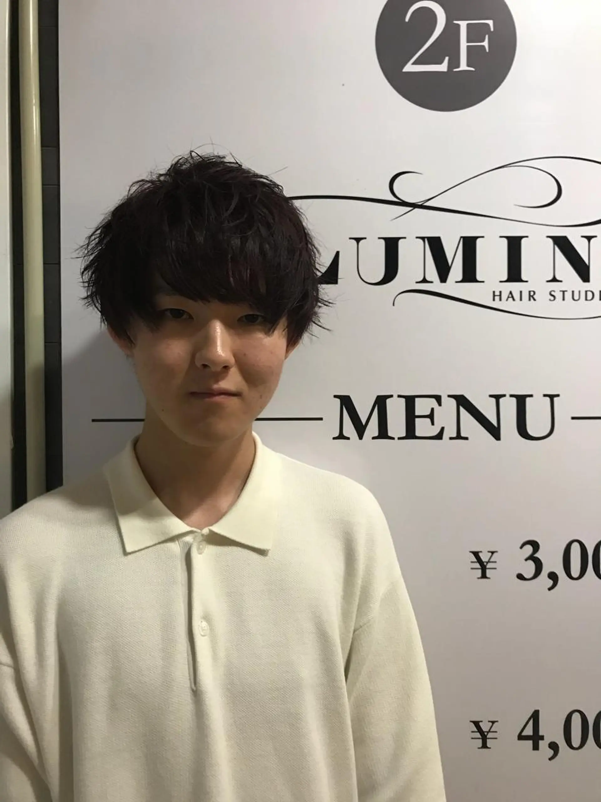 カラー メンズ 黒髪 大久保 知矢のヘアスタイル