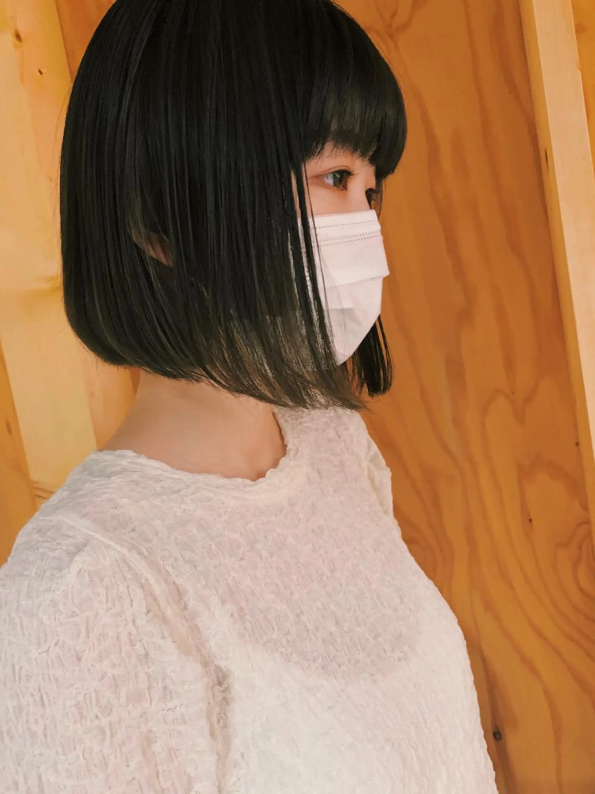 ミディアム カラー ワンレンボブ ボブ tension 【テンション】のヘアスタイル