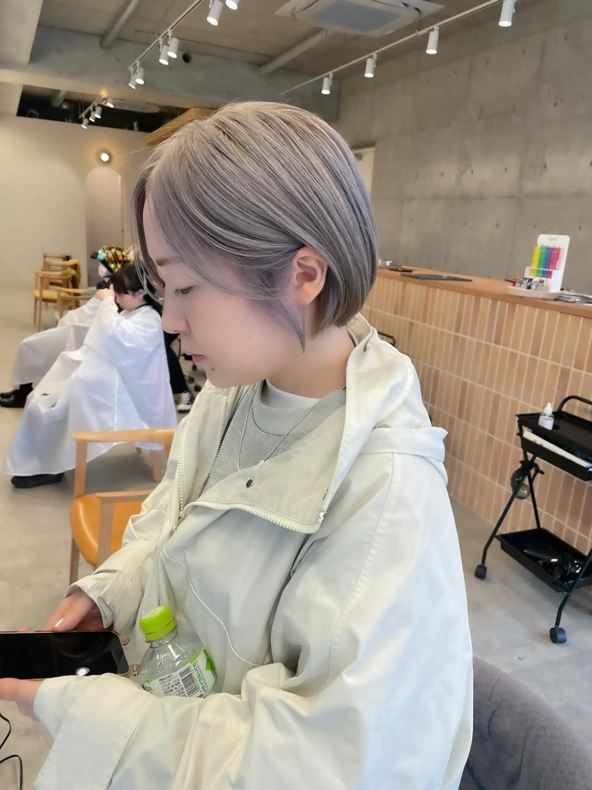 ショート カラー ヘアアレンジ ミニボブ/ブリーチ 🌈MISATOのヘアスタイル