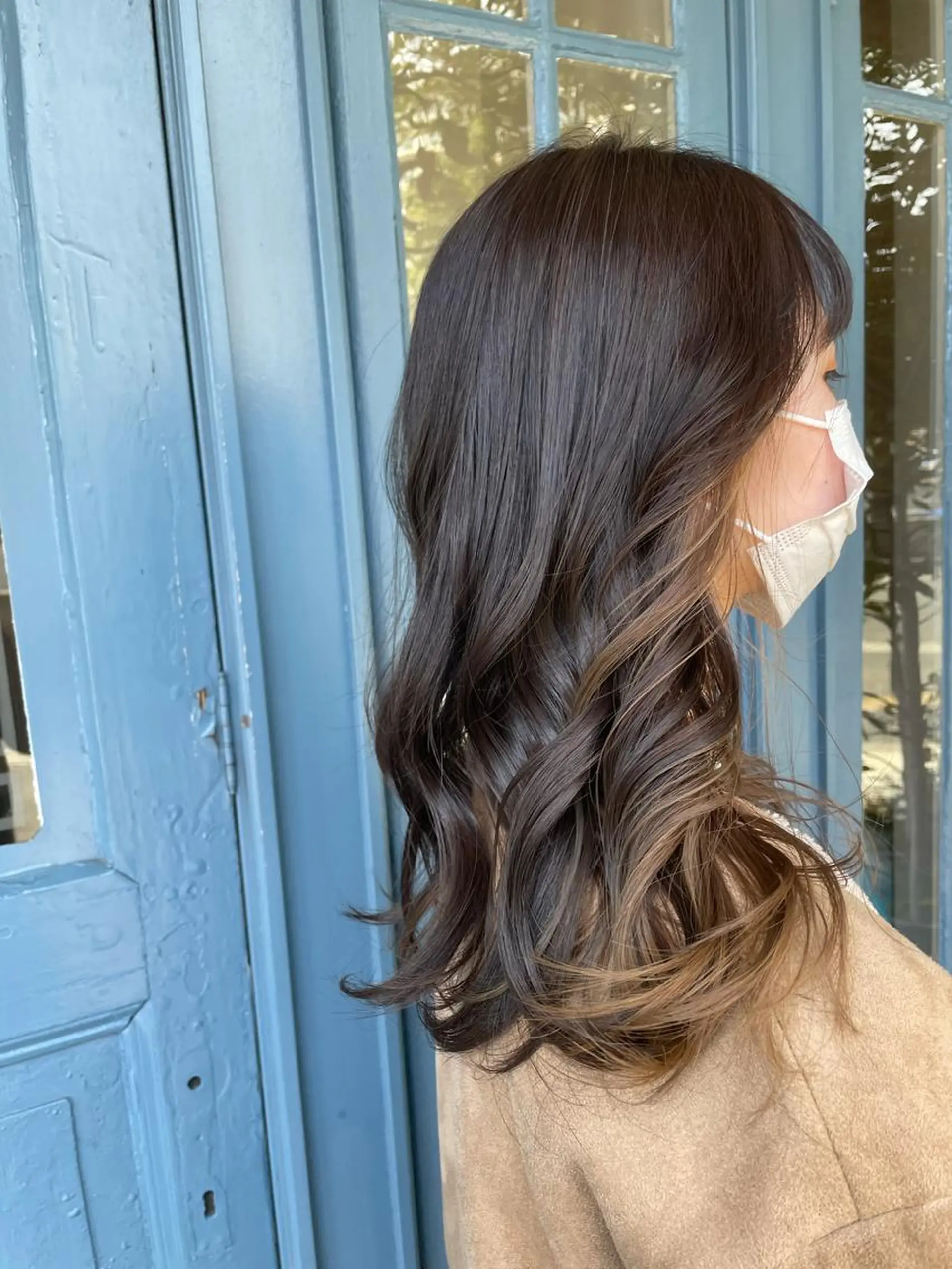 ロング ブリーチ毛矯正.髪質 改善.髪にドラマをのヘアスタイル