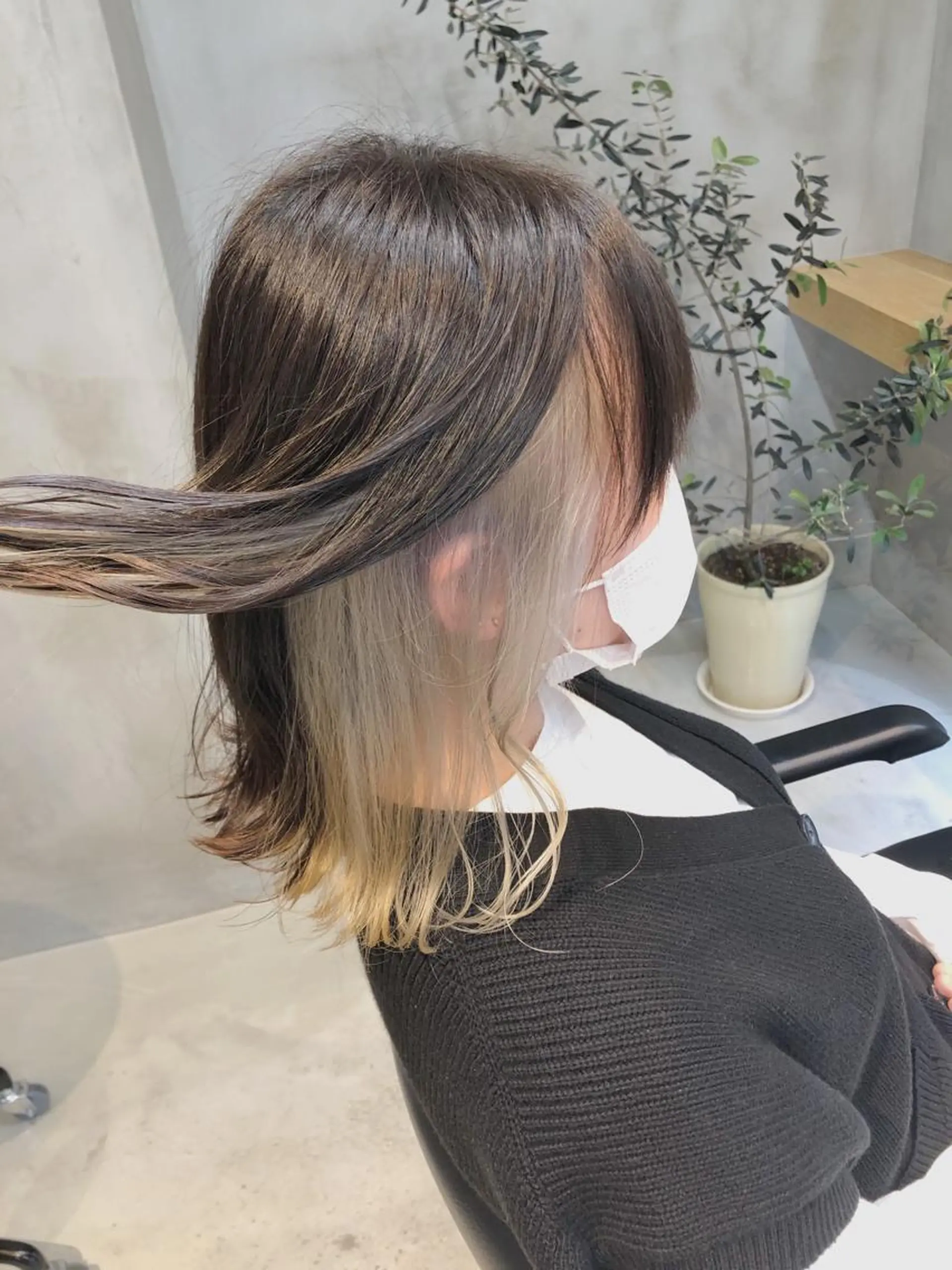 ミディアム カラー ヘアアレンジ ショートヘア原宿 fifth コシのヘアスタイル