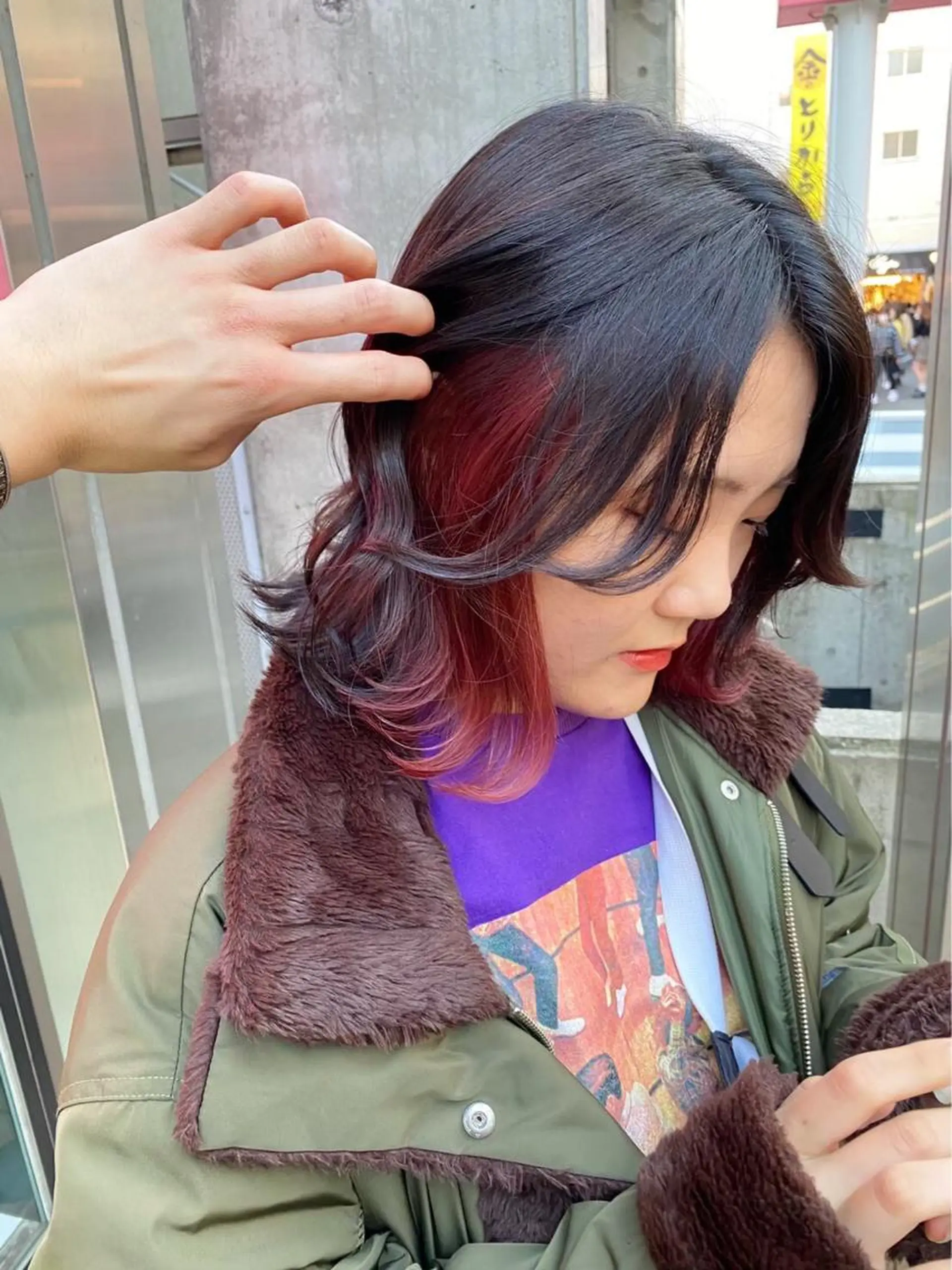 ミディアム カラー ヘアカラー トリートメント ハイトーン髪質改善 🎀🐰堀川智史🎀のヘアスタイル