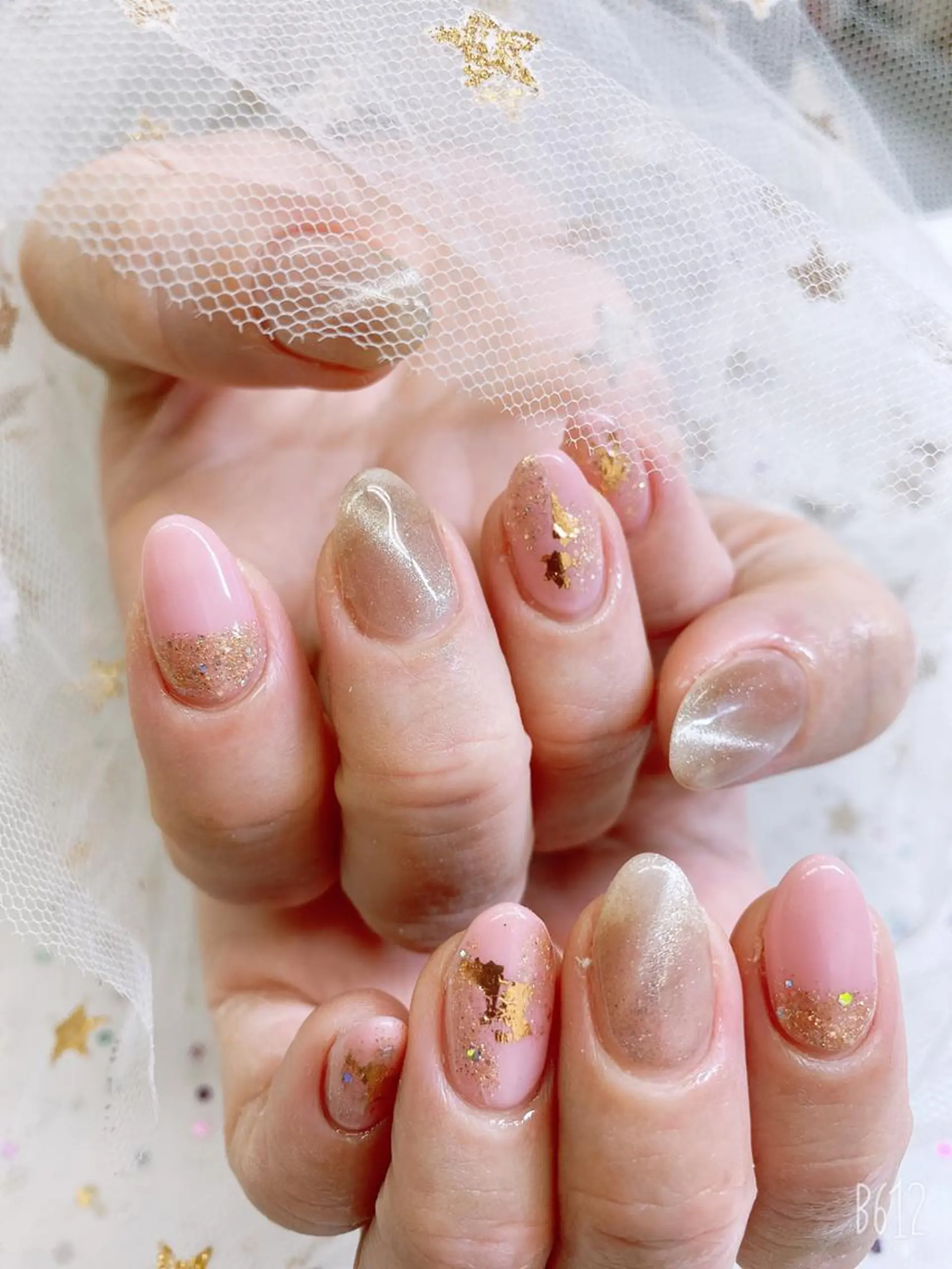 ネイル ニュアンスネイル 🦋ネイルサロン ブラン🌈ゆりのネイルデザイン