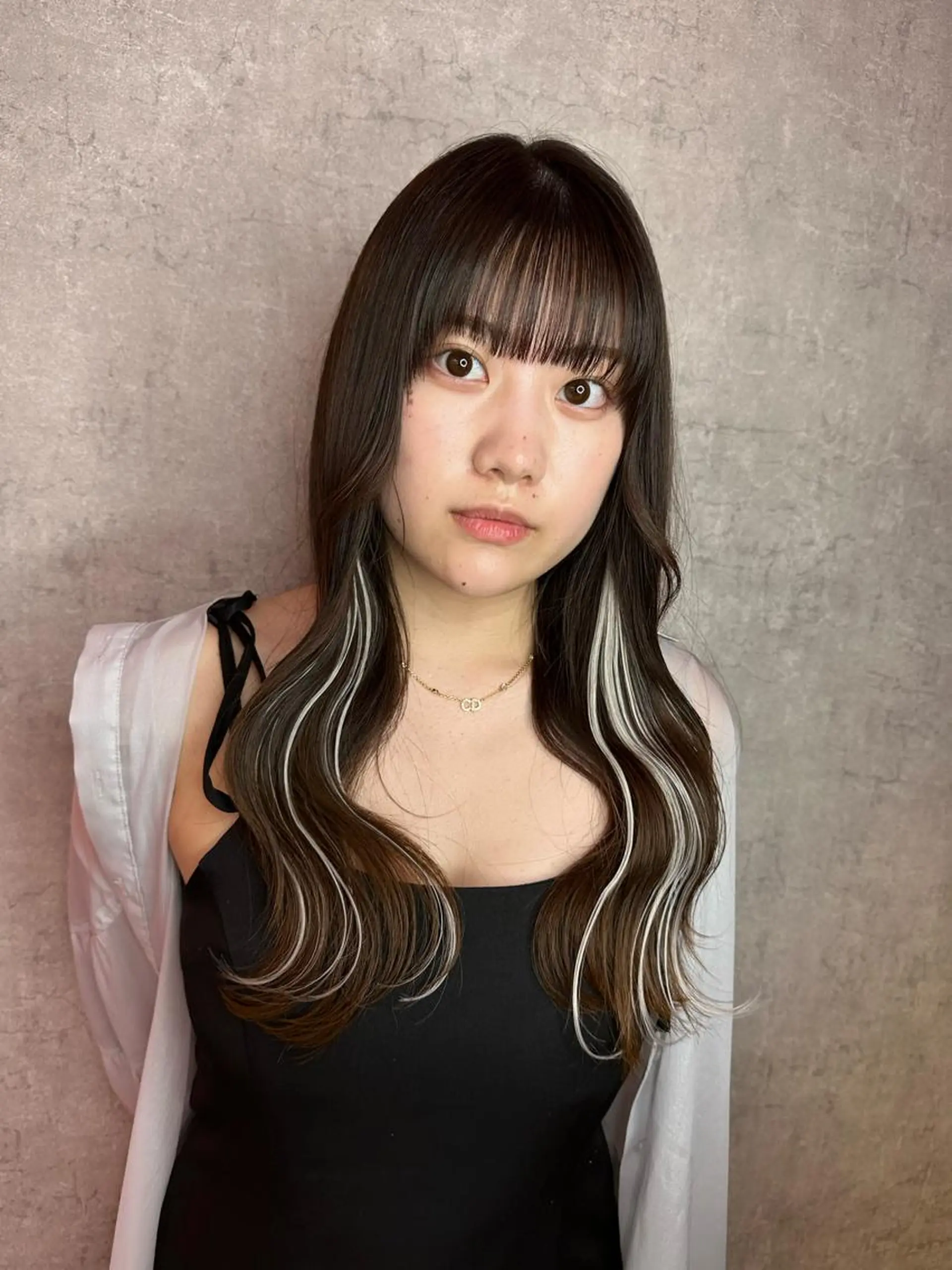 ミディアム カット ヘアカラー トリートメント 山崎/ボブ縮毛矯正 レイヤー髪質改善のヘアスタイル